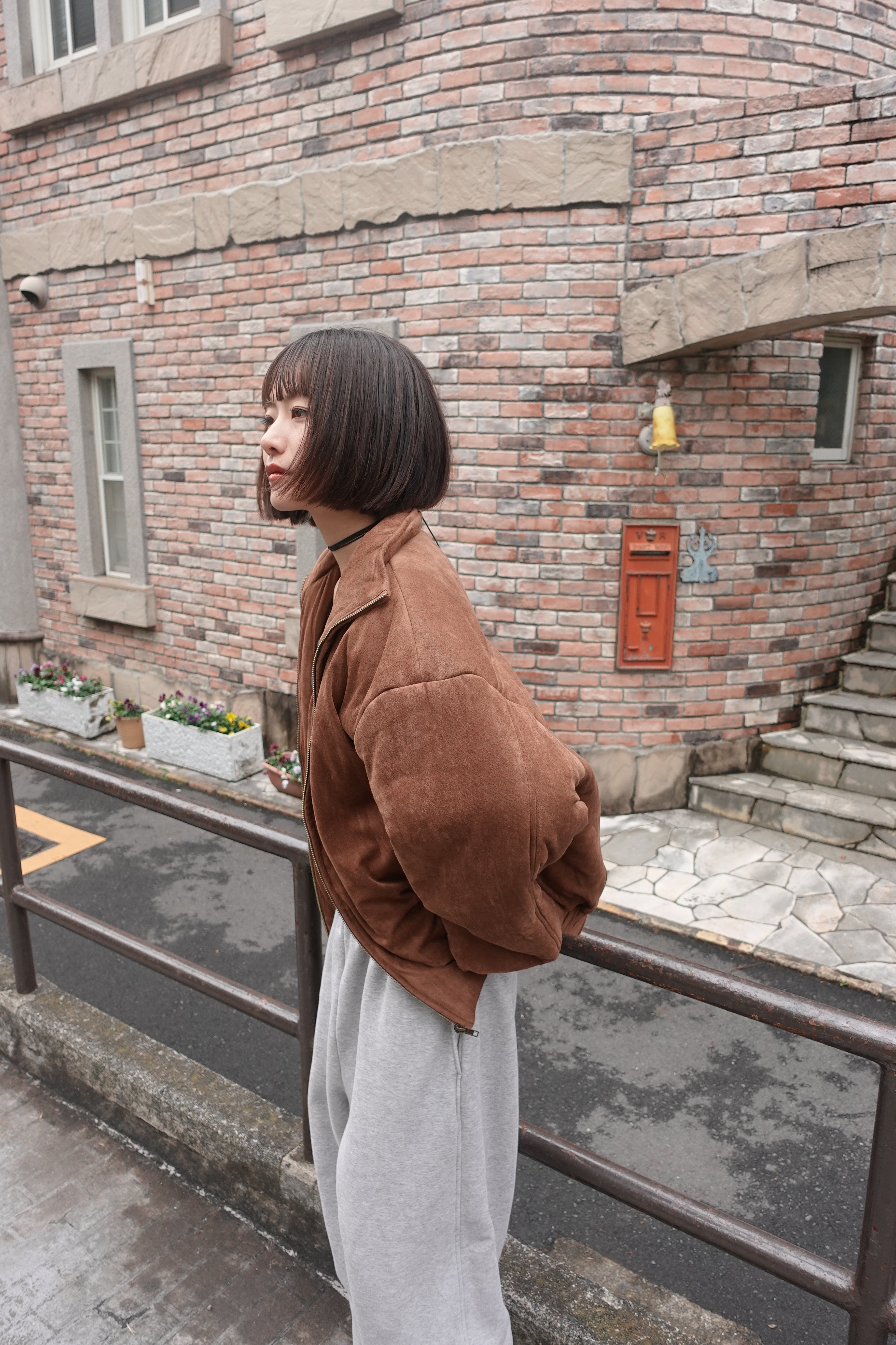 中綿スウェードブルゾン