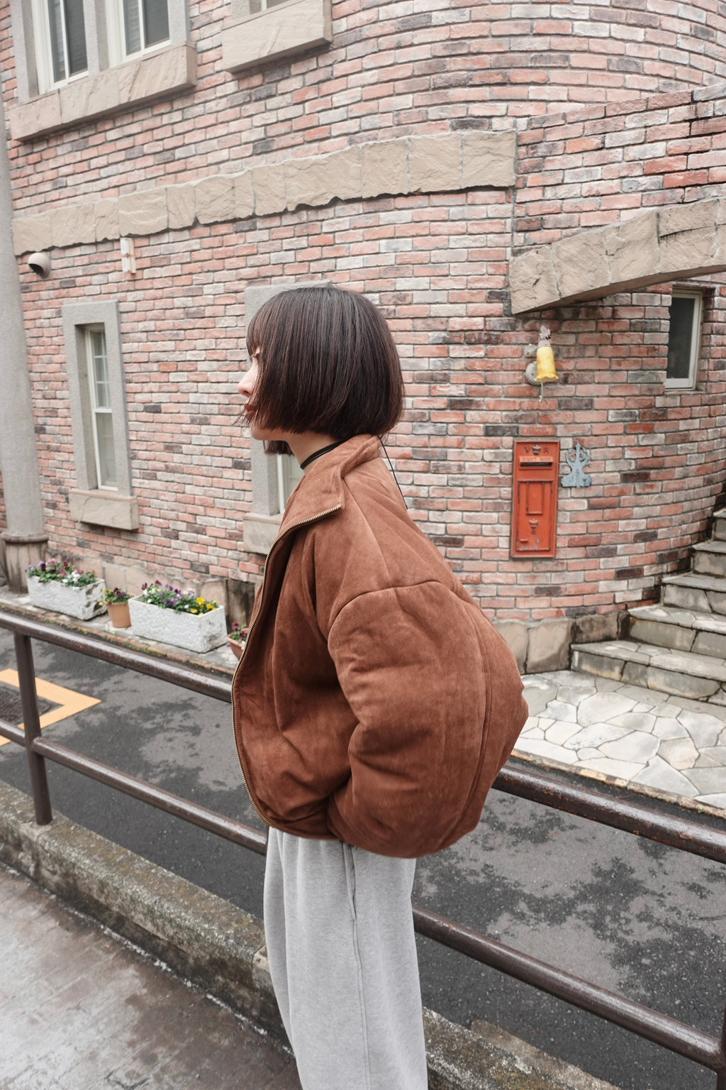 中綿スウェードブルゾン