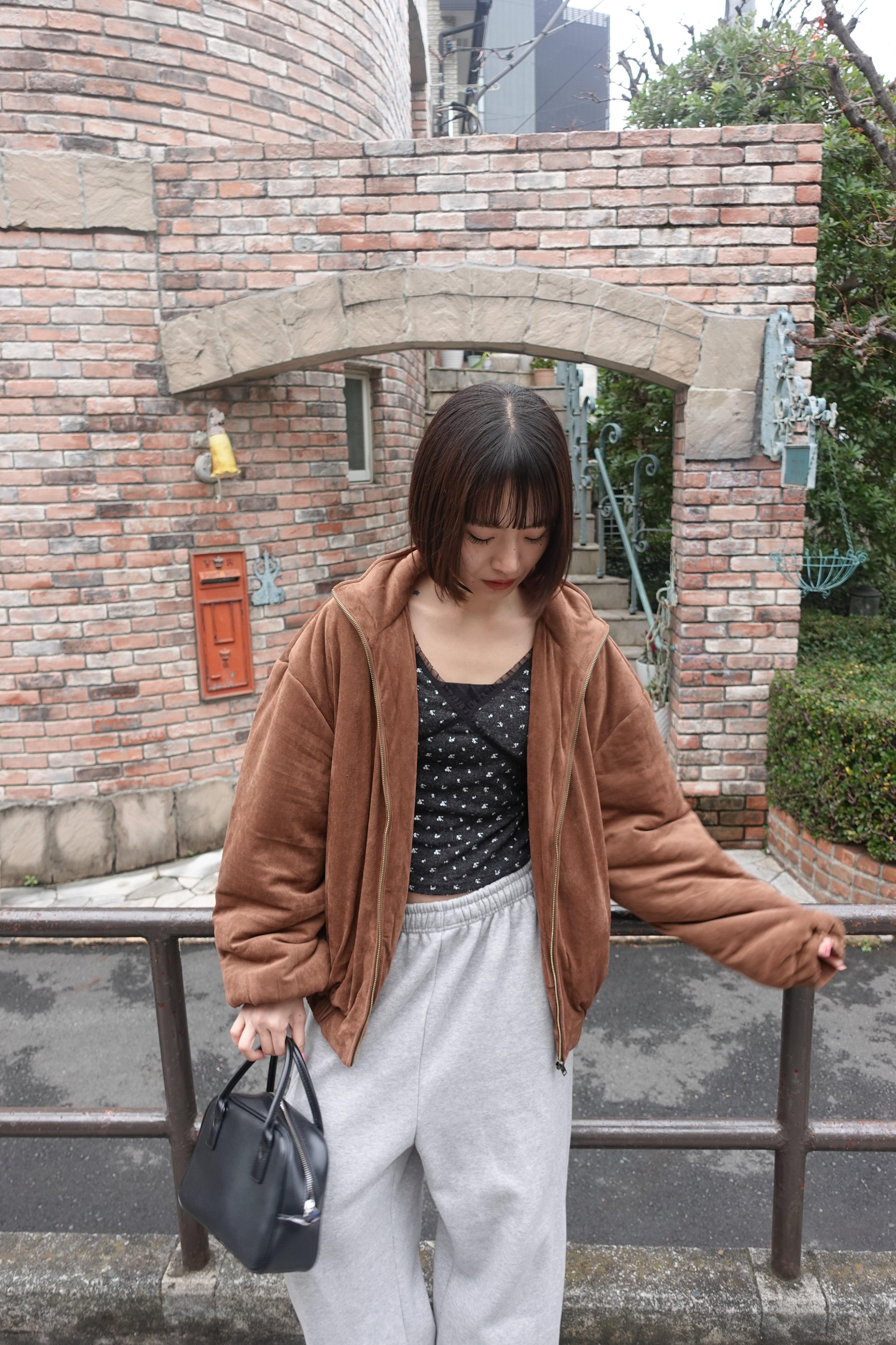 中綿スウェードブルゾン