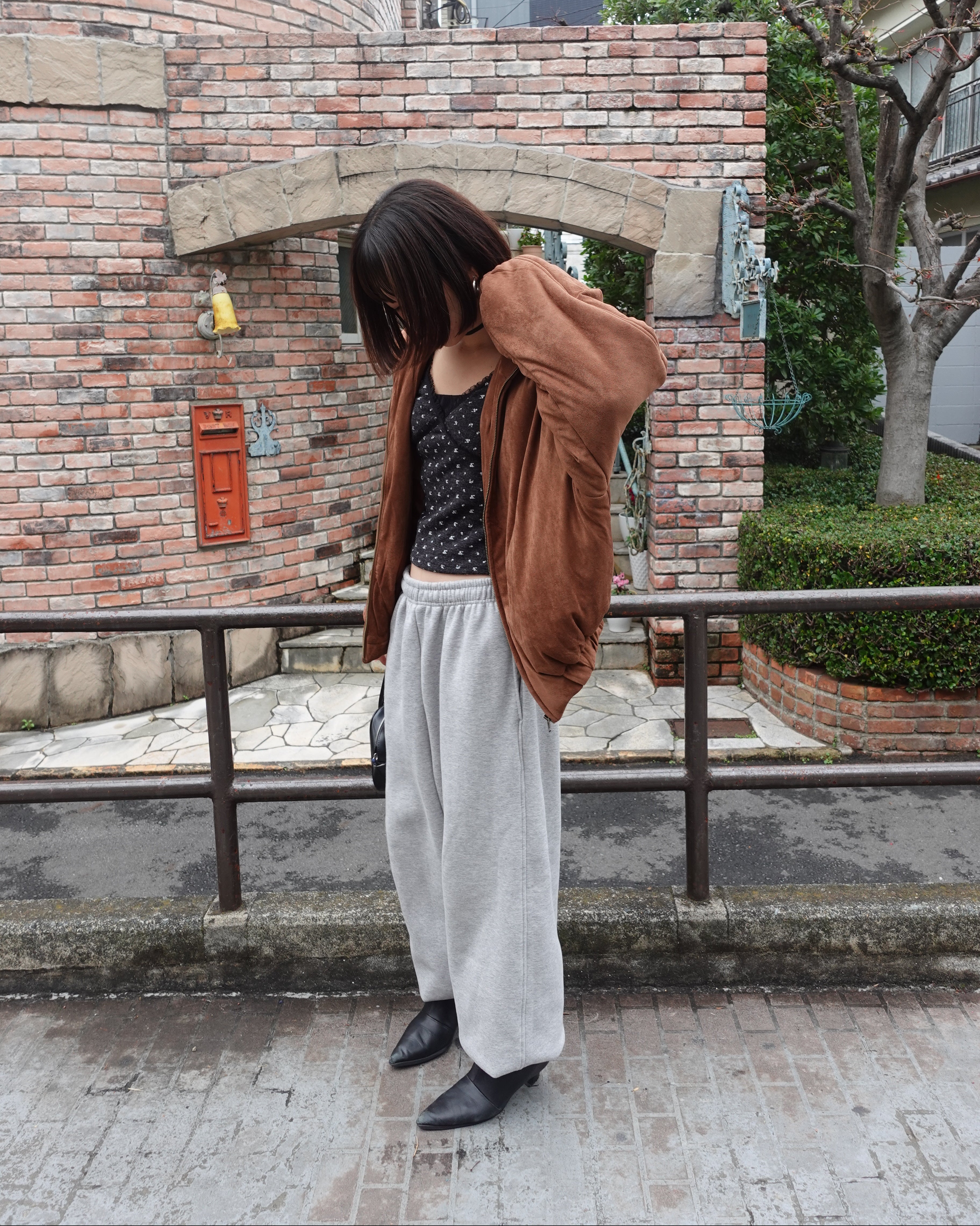 中綿スウェードブルゾン