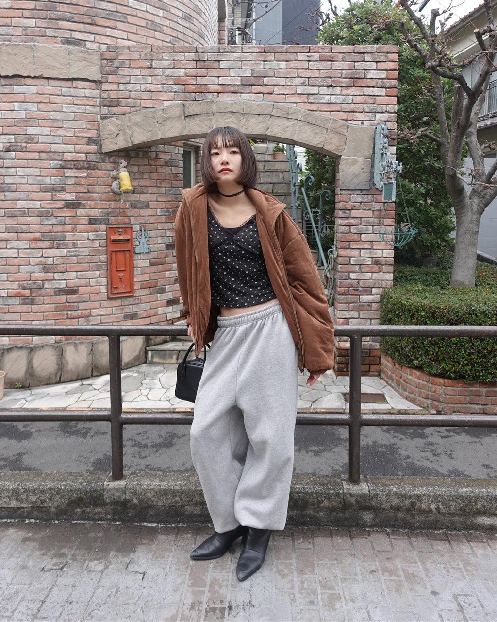 中綿スウェードブルゾン