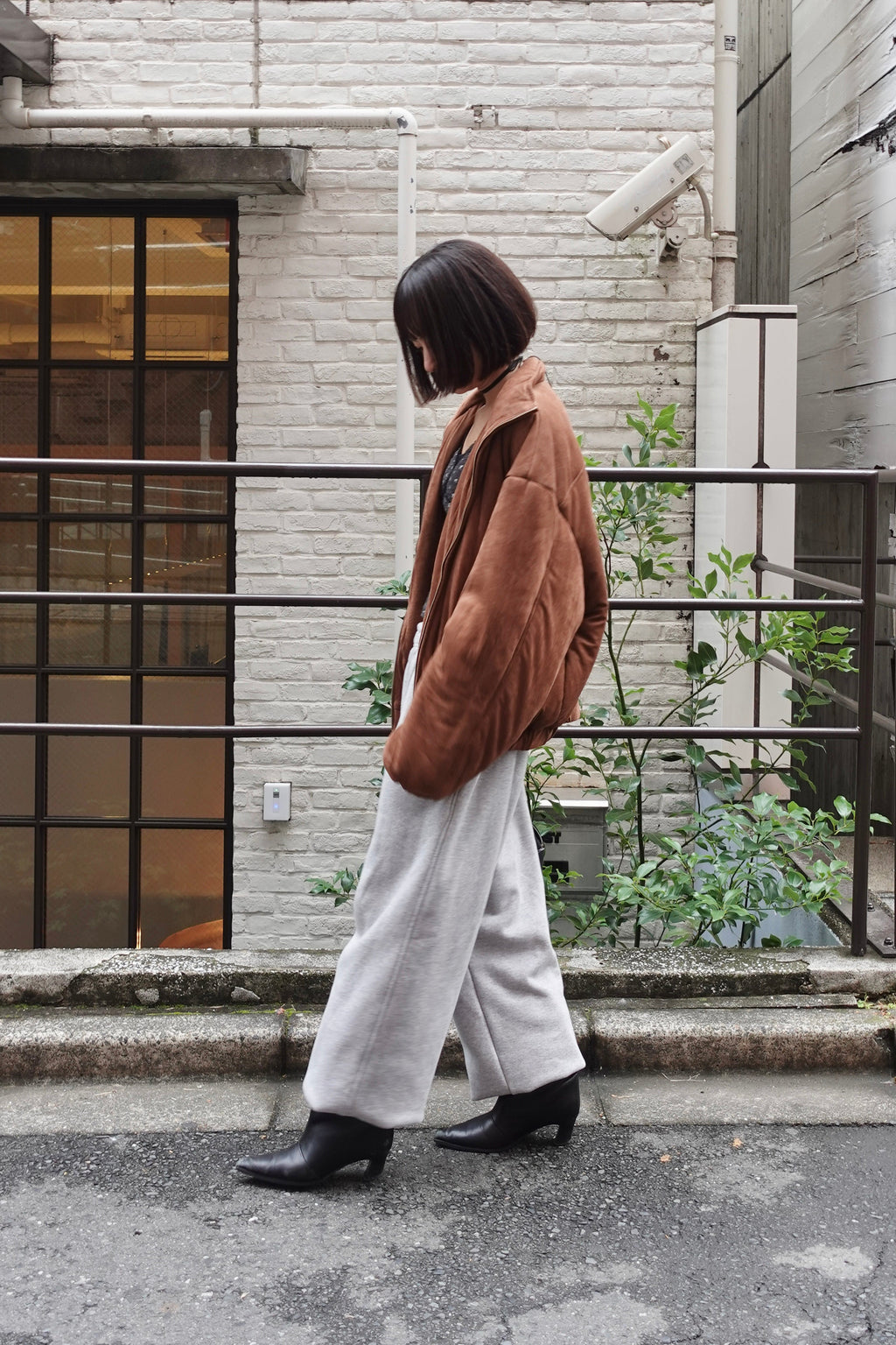 中綿スウェードブルゾン