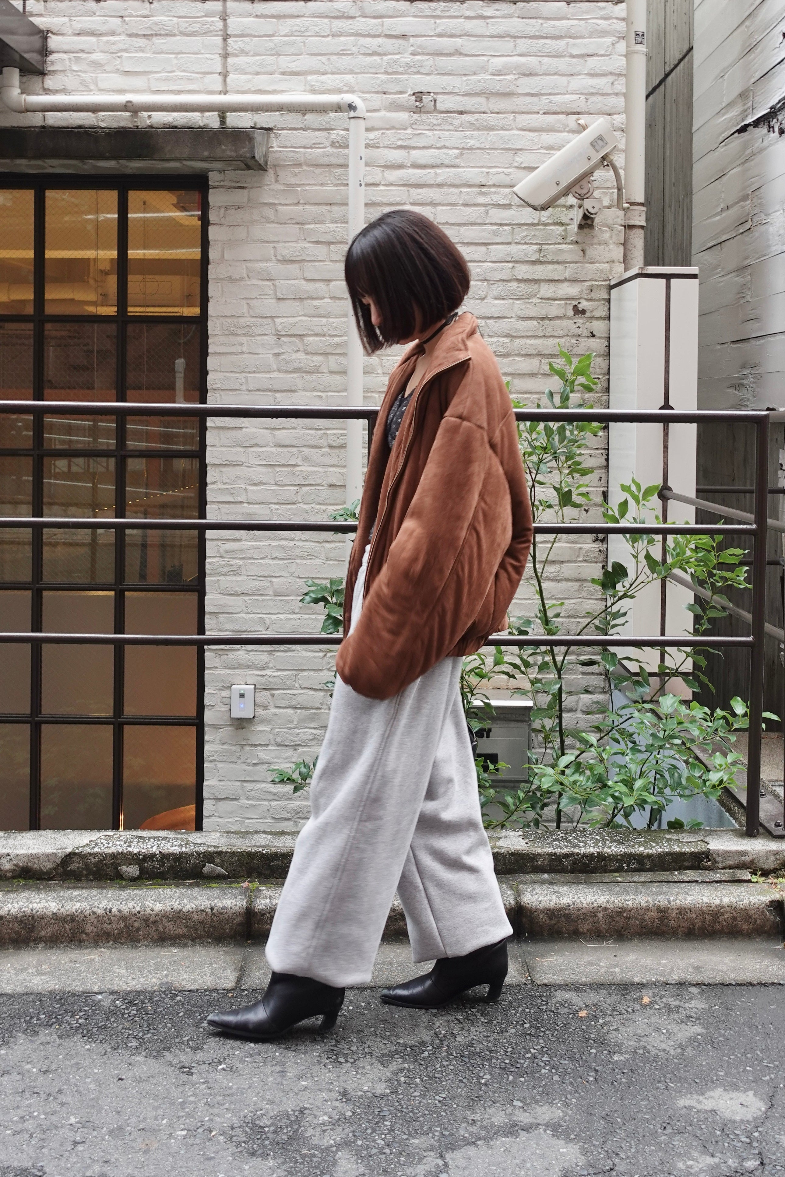 中綿スウェードブルゾン