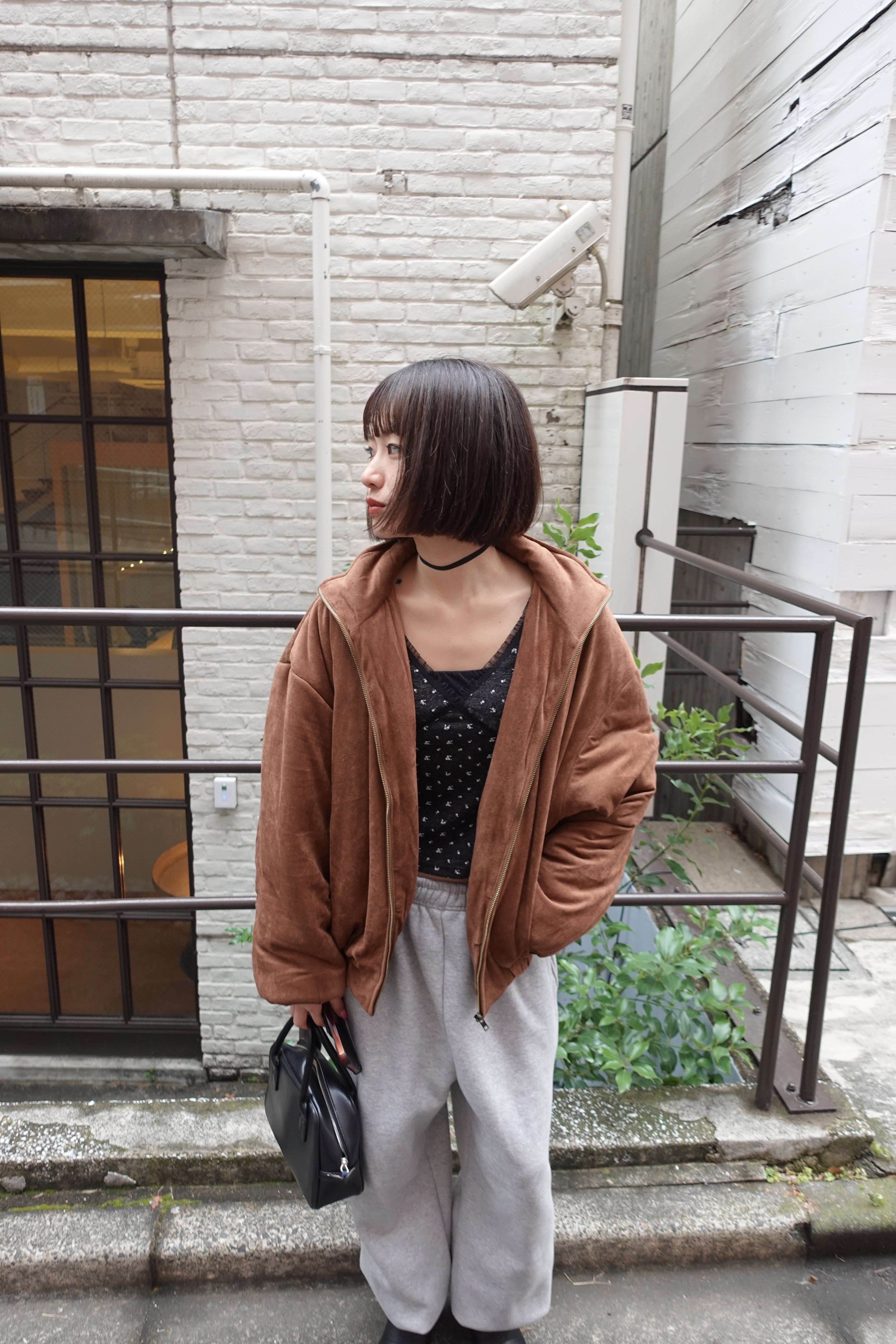 中綿スウェードブルゾン