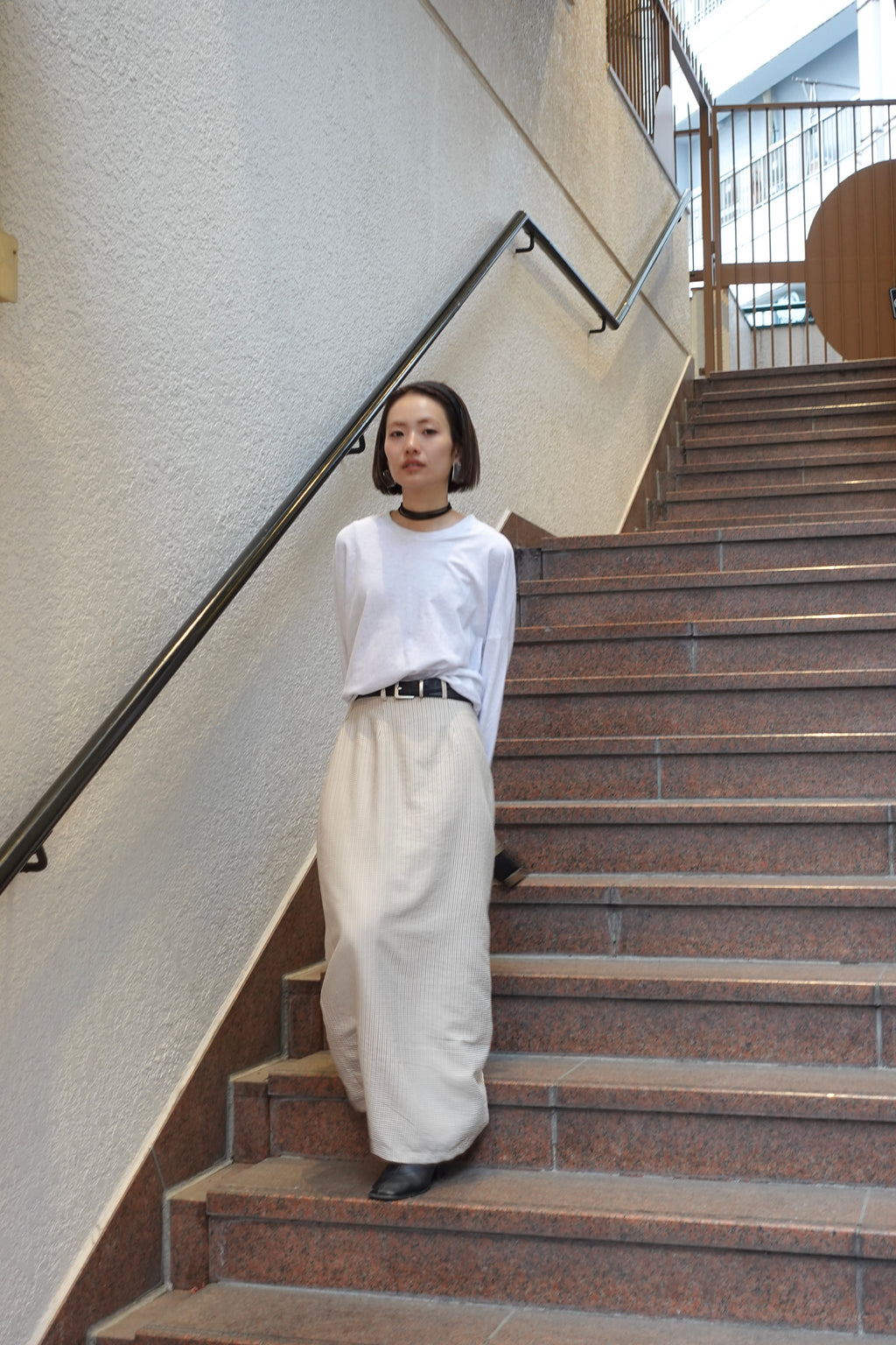 レトロチェックフィットスカート