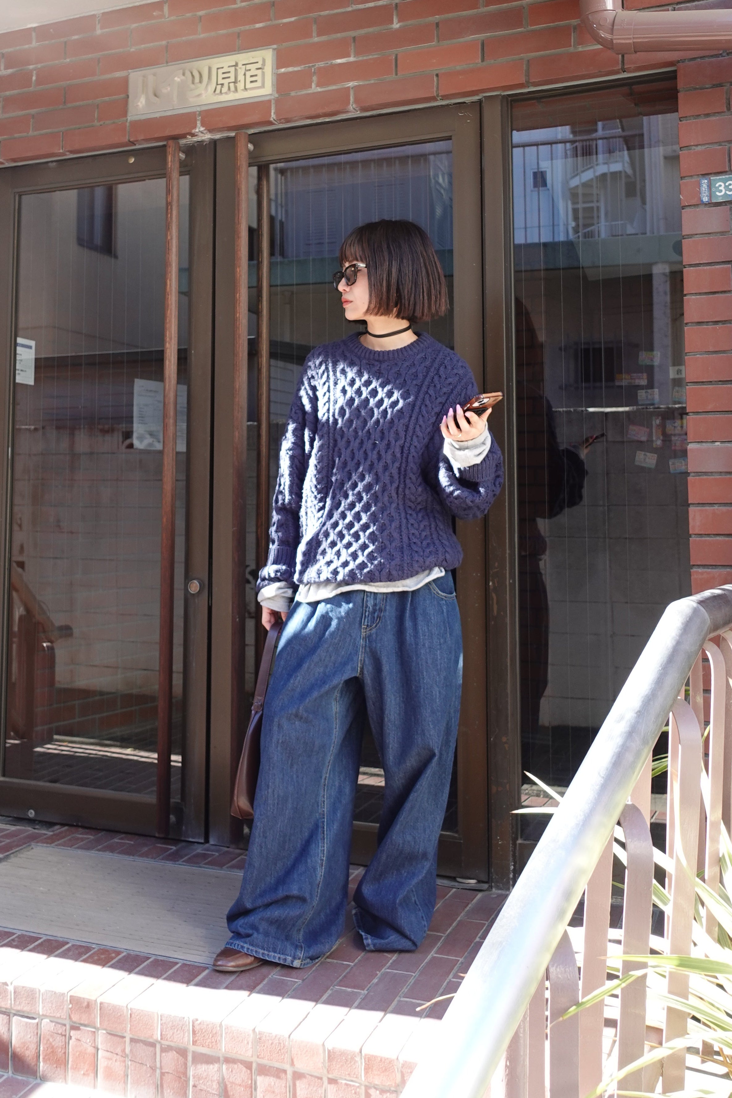 ケーブルオーバーニット