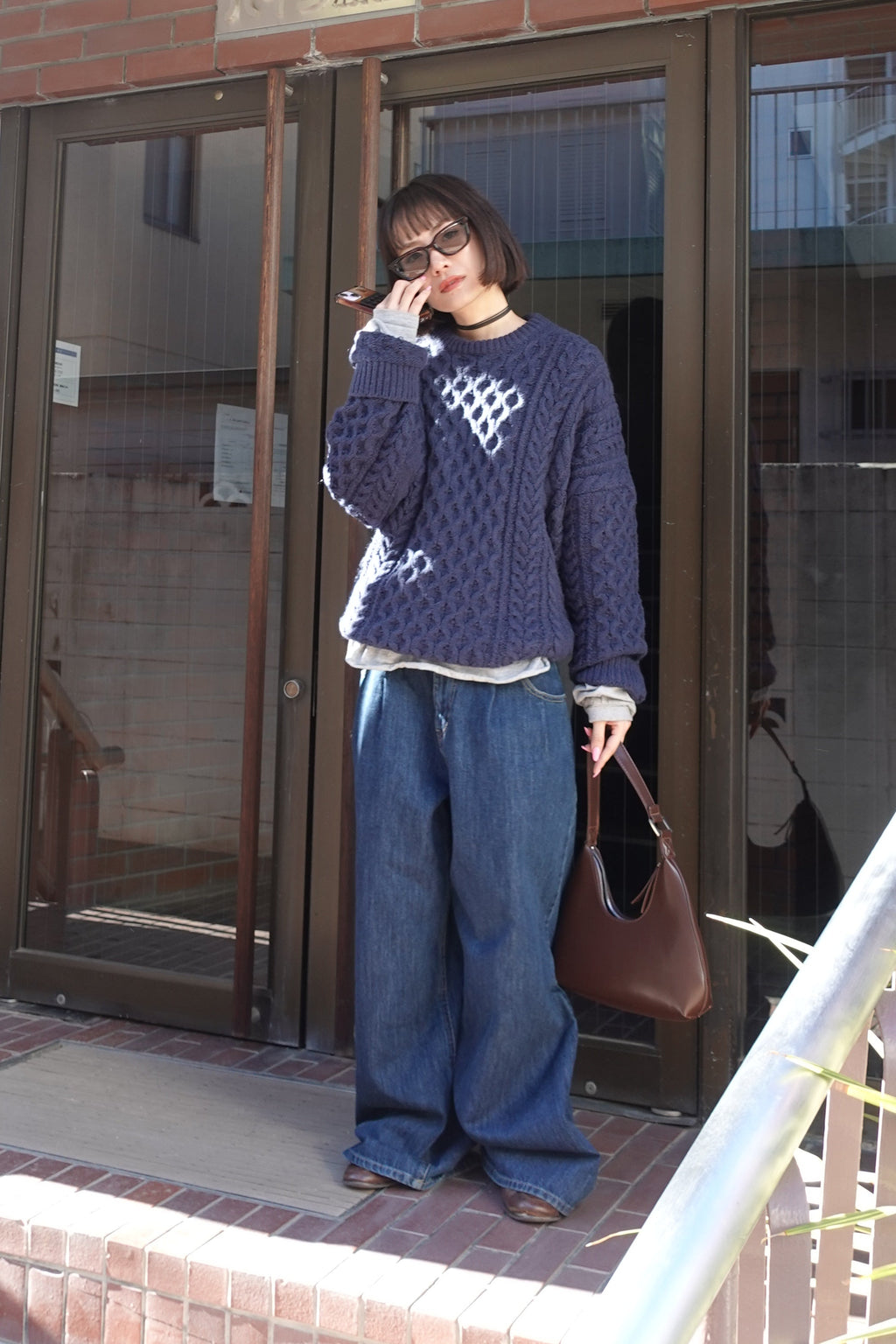 ケーブルオーバーニット