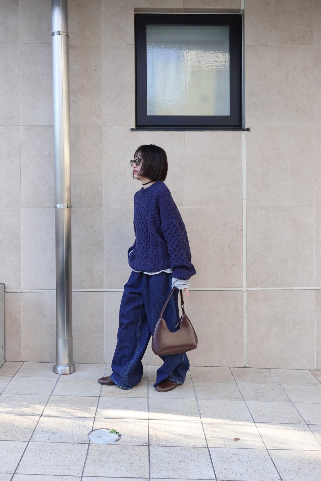 ケーブルオーバーニット