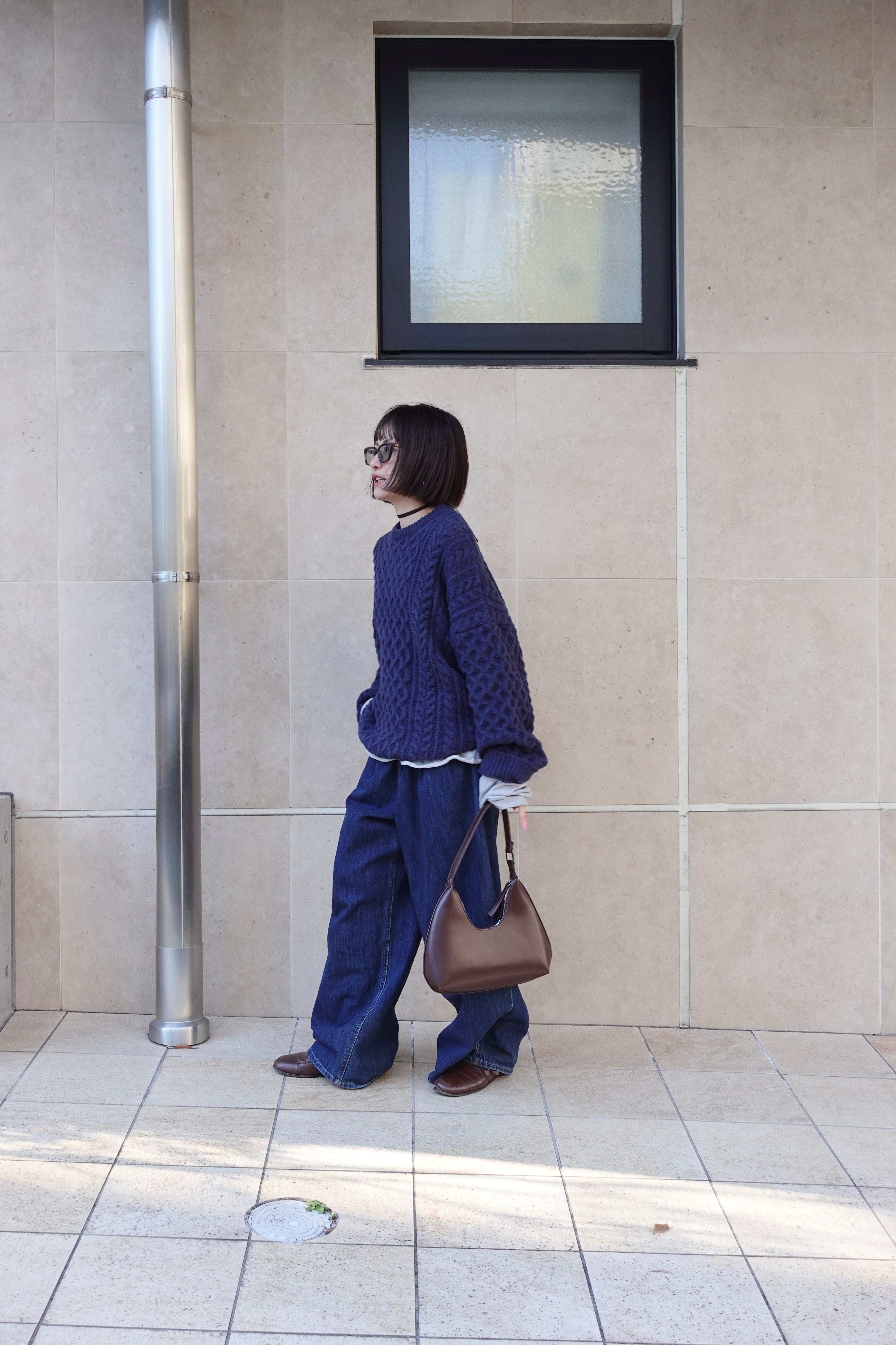 ケーブルオーバーニット