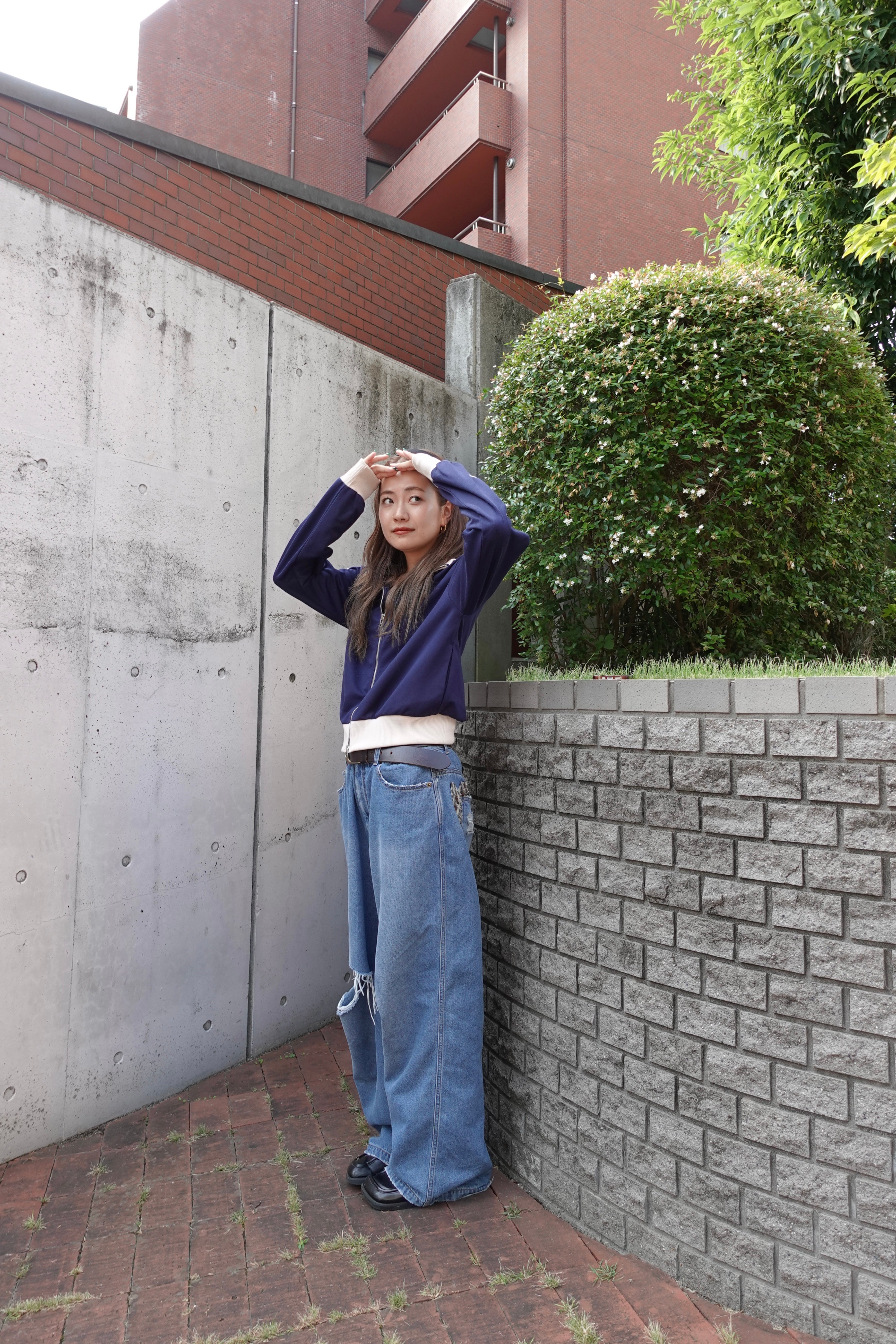 レオパードパッチボーイズデニム