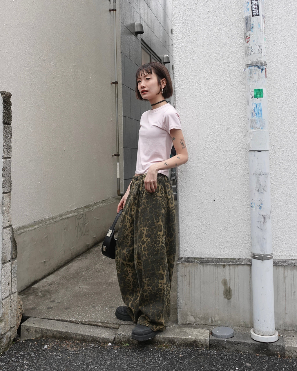 ボリュームレオパードパンツ