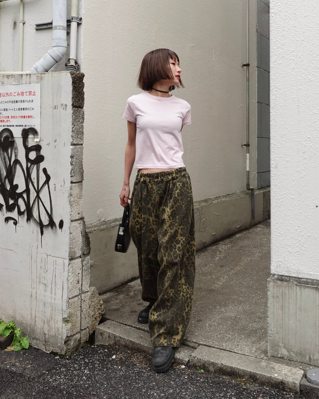 ボリュームレオパードパンツ
