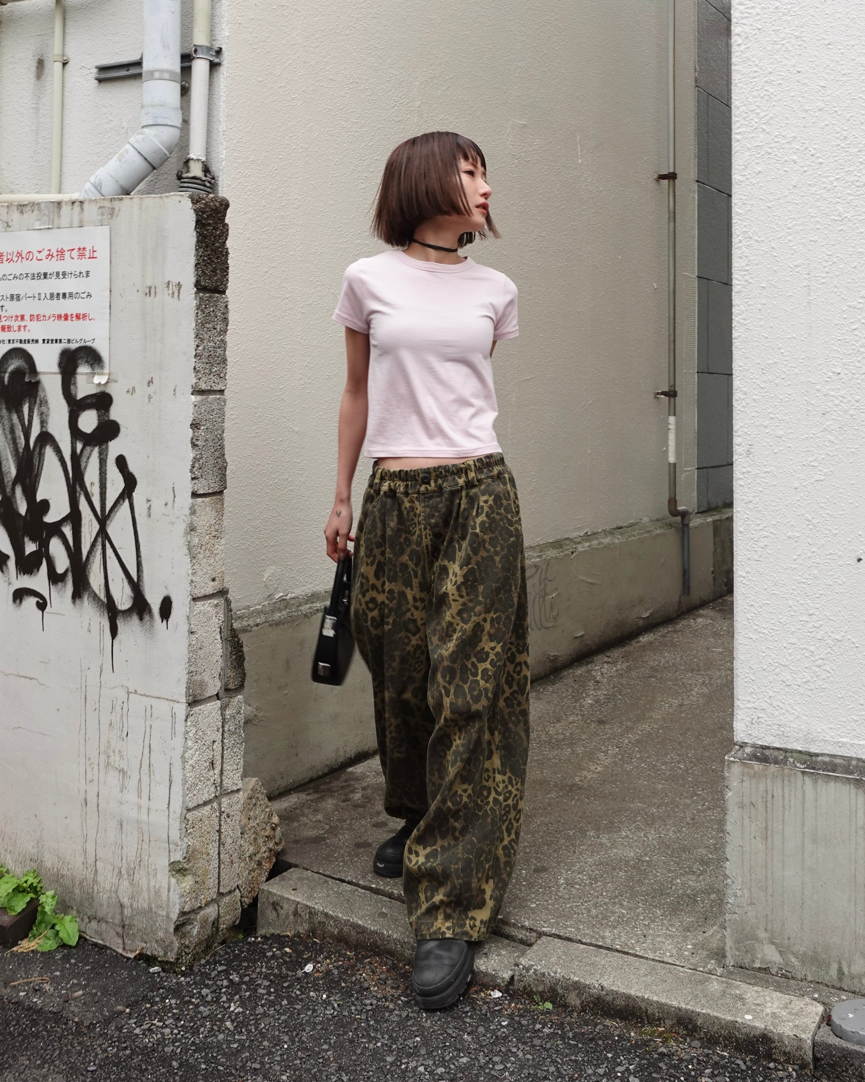 ボリュームレオパードパンツ