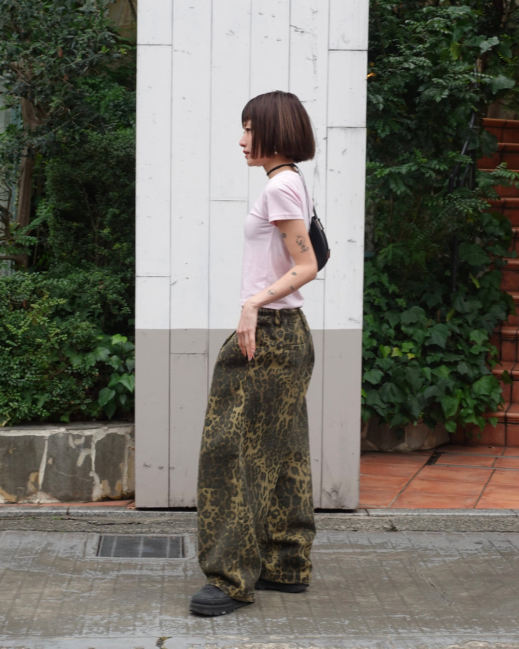 ボリュームレオパードパンツ