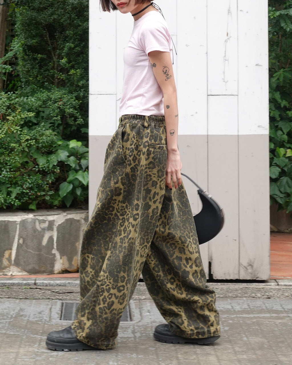 ボリュームレオパードパンツ