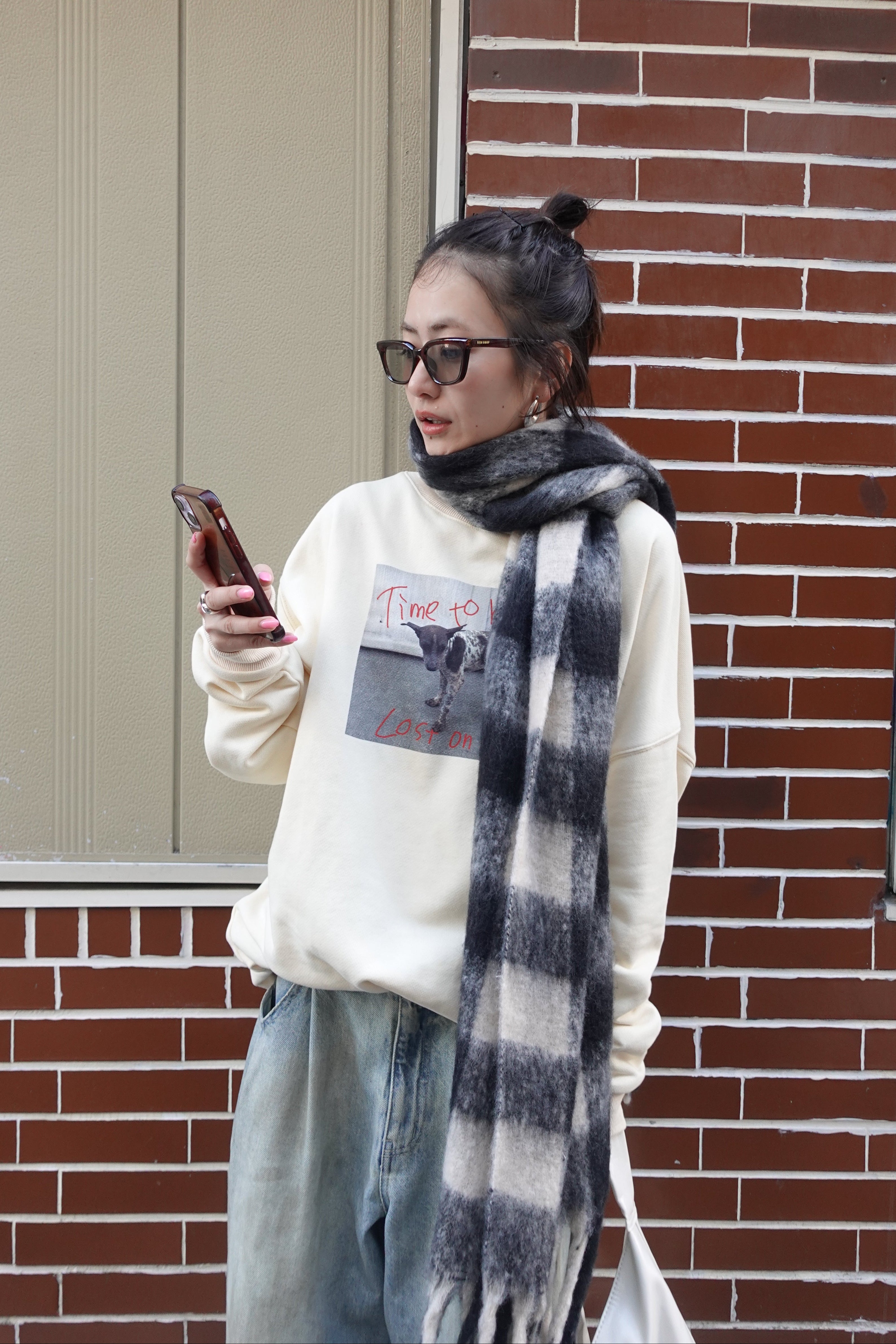 フォトプリントルーズスウェット