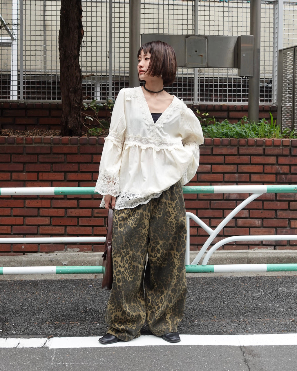 ボリュームレオパードパンツ