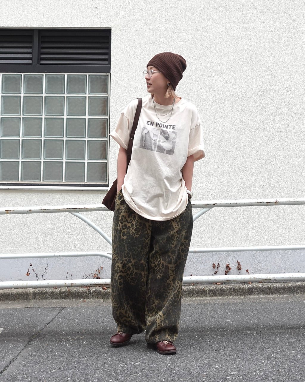 ボリュームレオパードパンツ