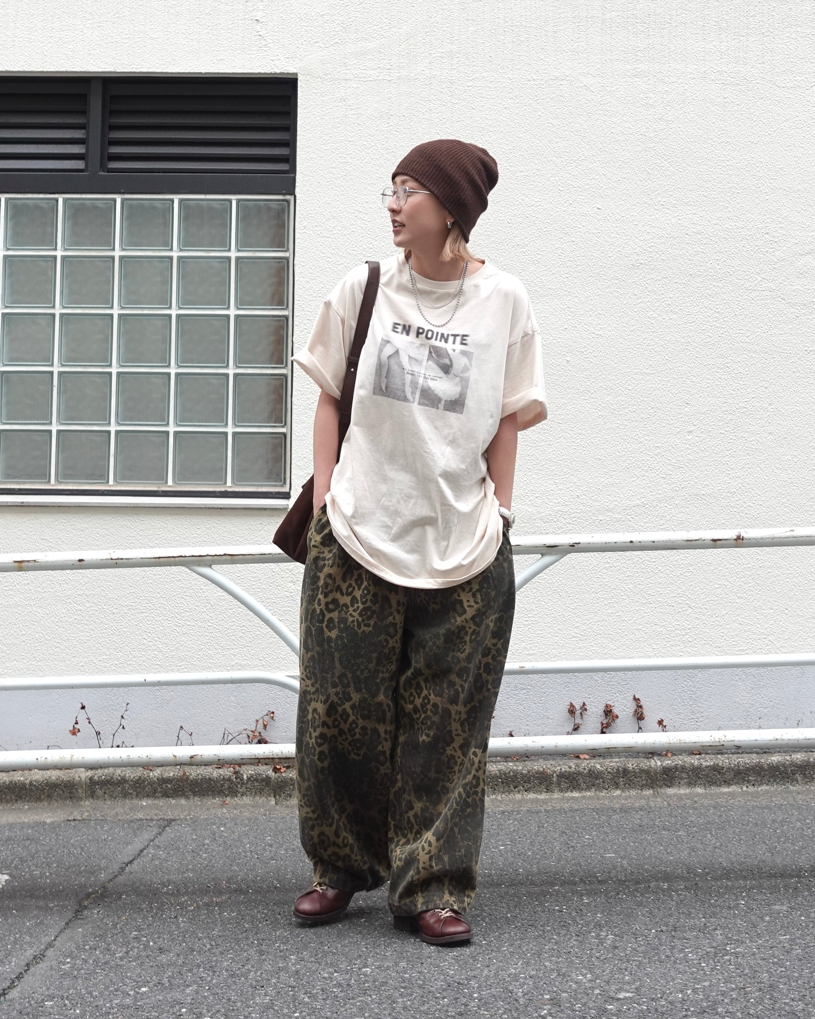 ボリュームレオパードパンツ