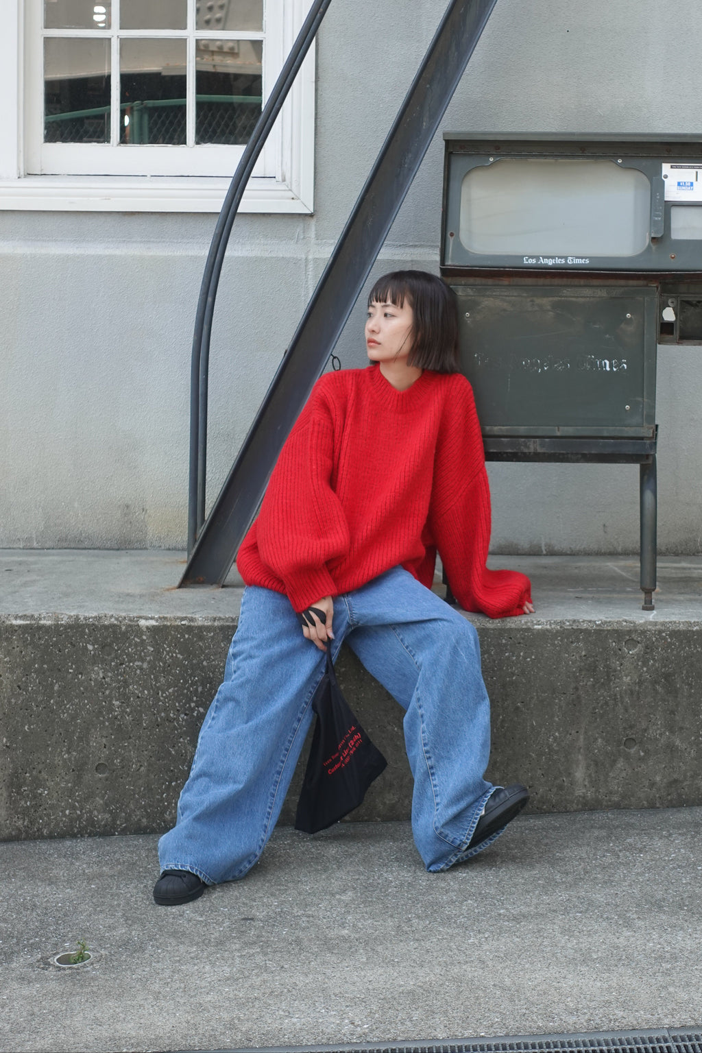 カラーボリュームニット