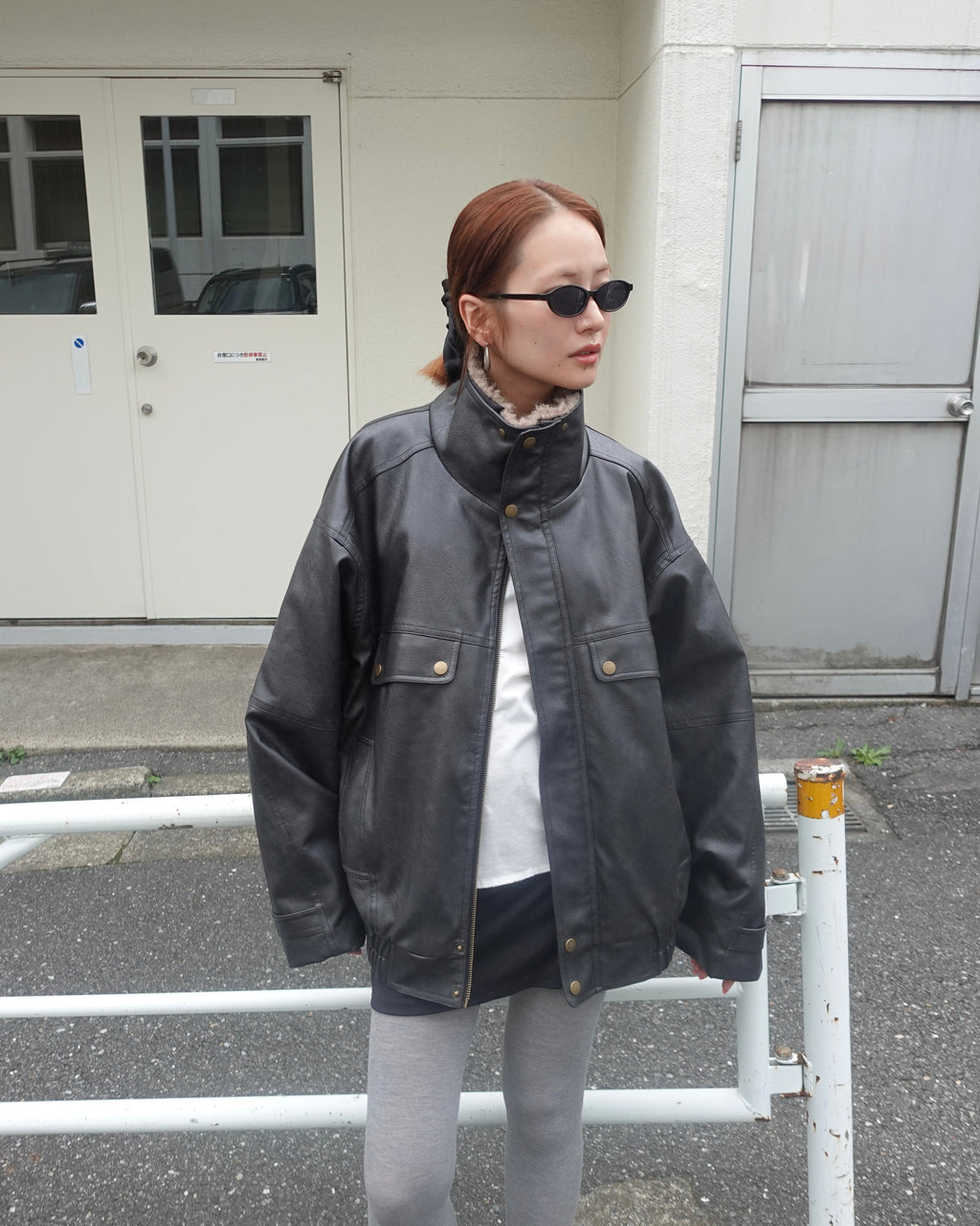 2way vintageレザーブルゾン