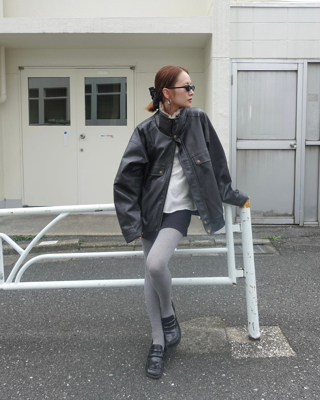 2way vintageレザーブルゾン