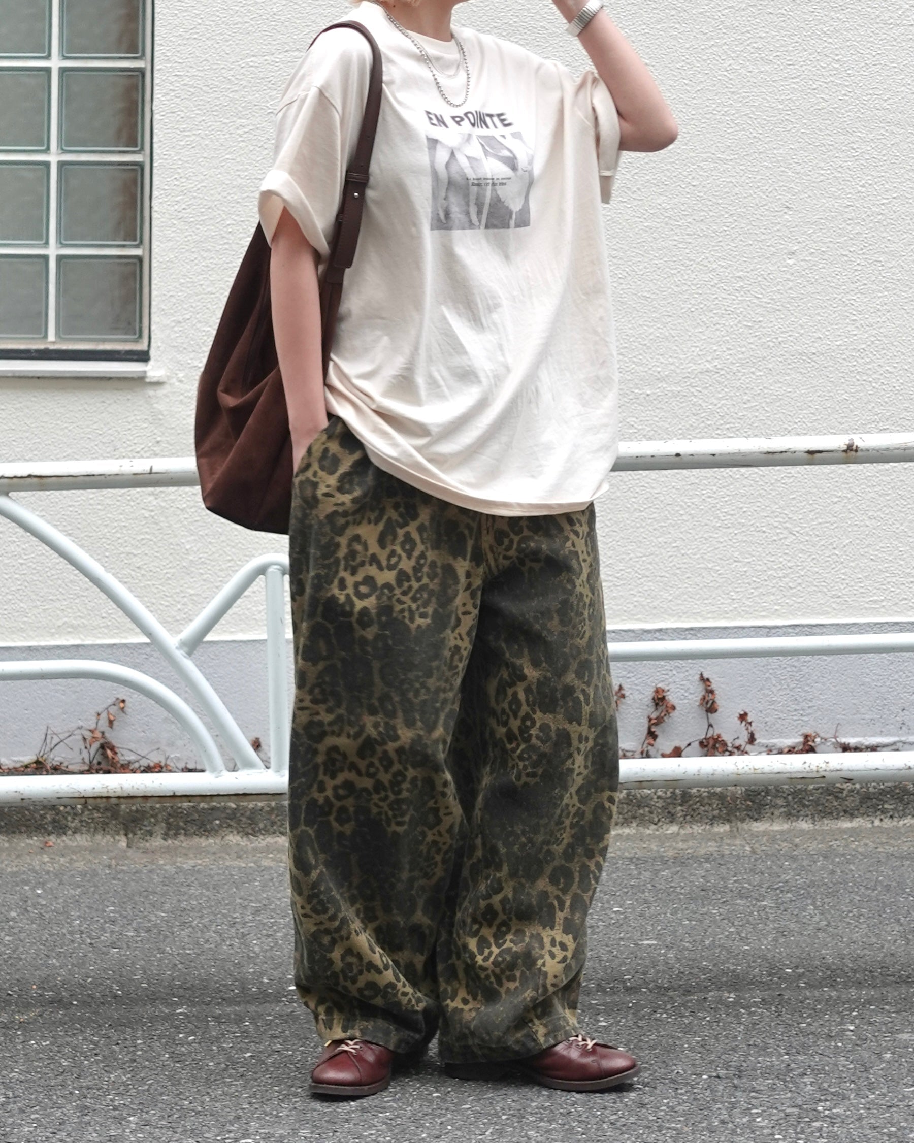 ボリュームレオパードパンツ