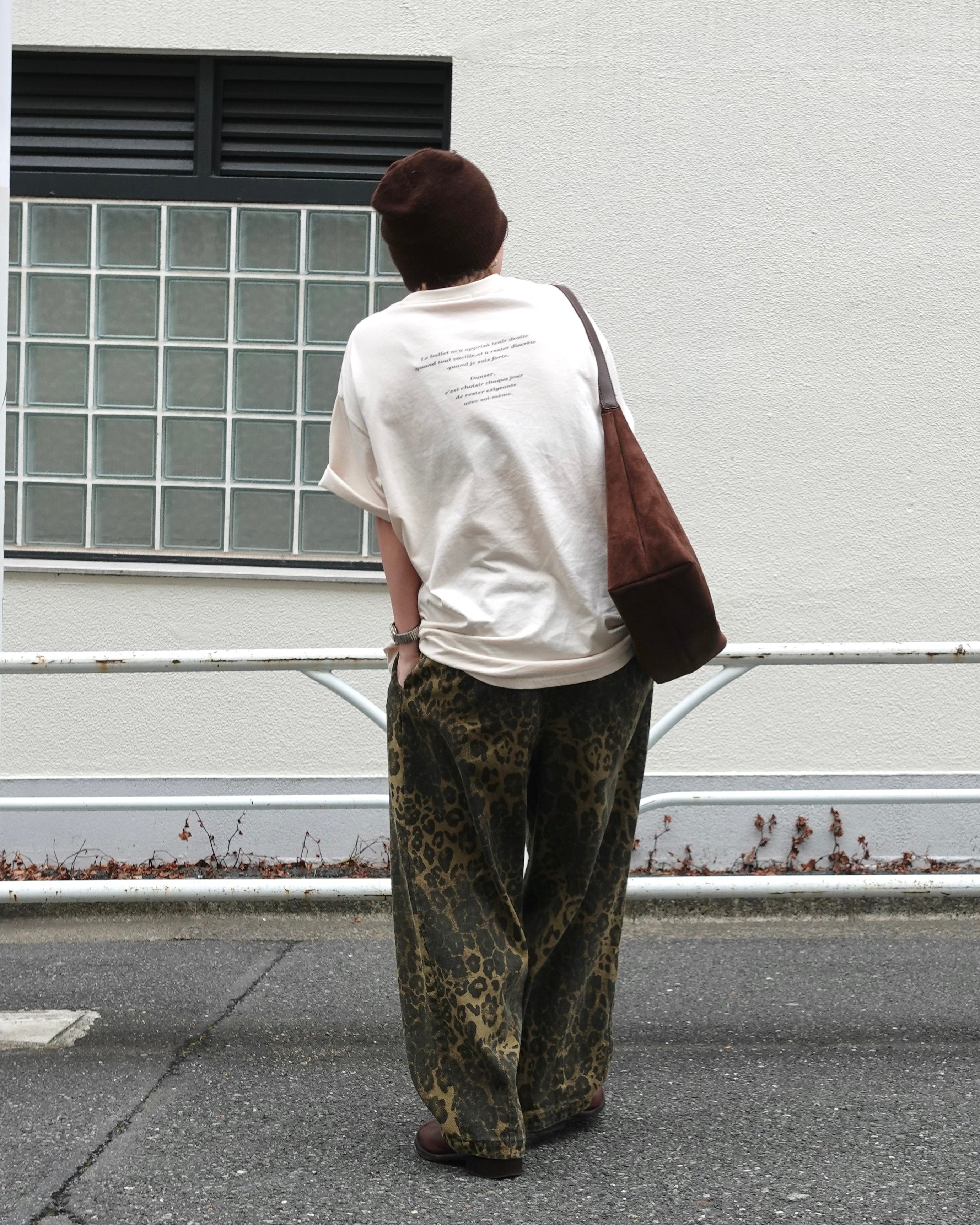 ボリュームレオパードパンツ