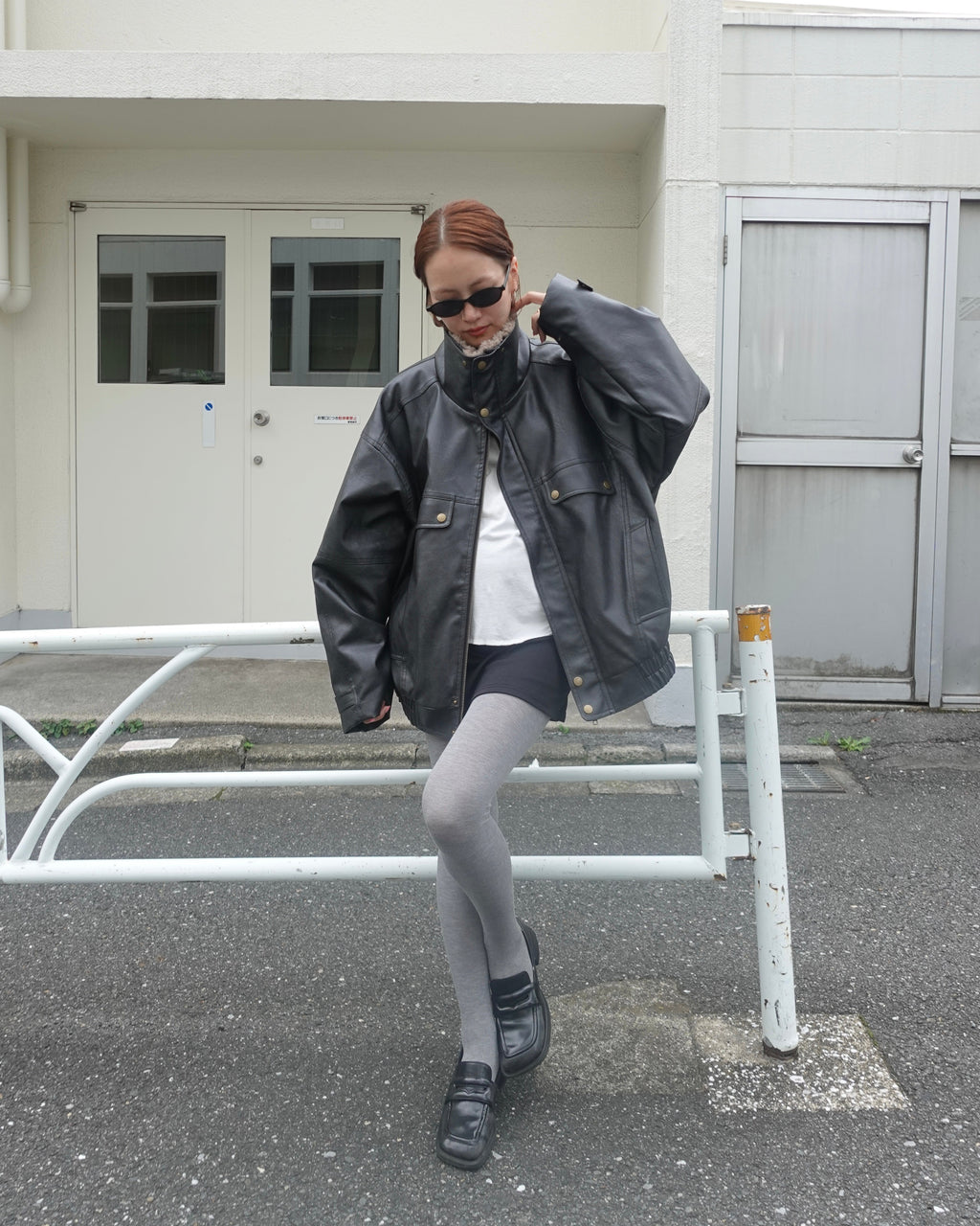2way vintageレザーブルゾン
