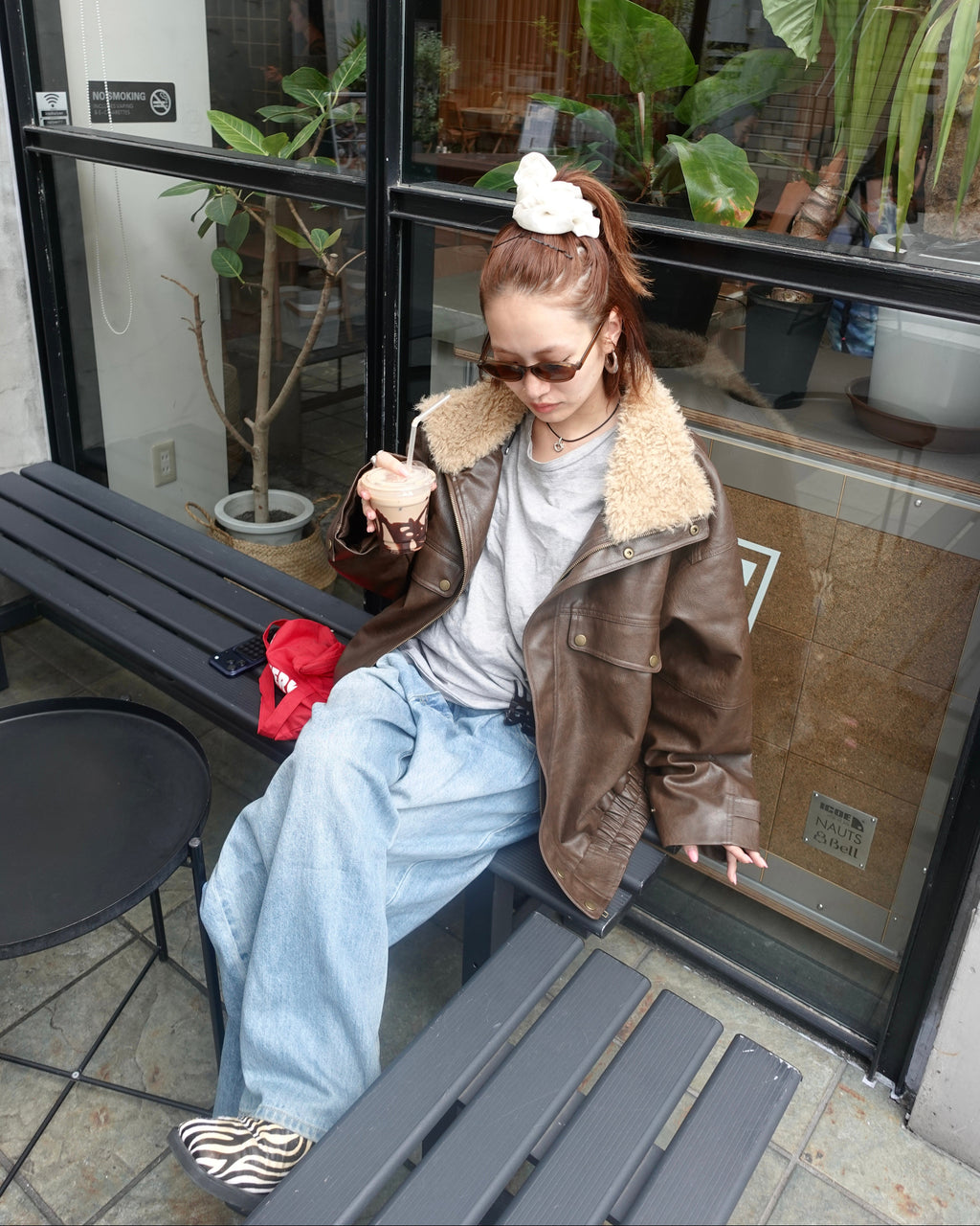 2way vintageレザーブルゾン
