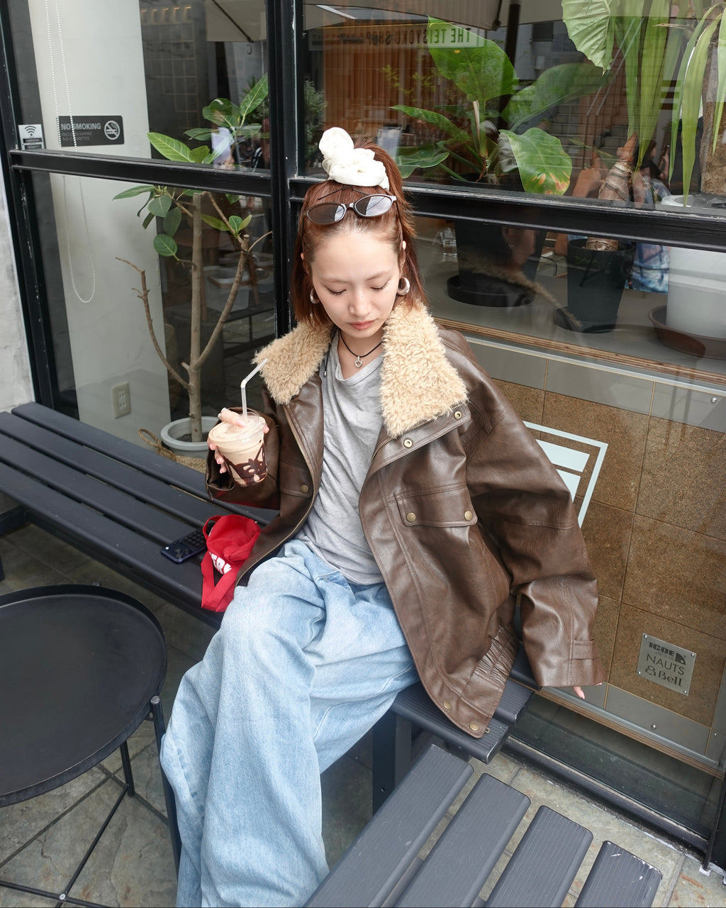 2way vintageレザーブルゾン
