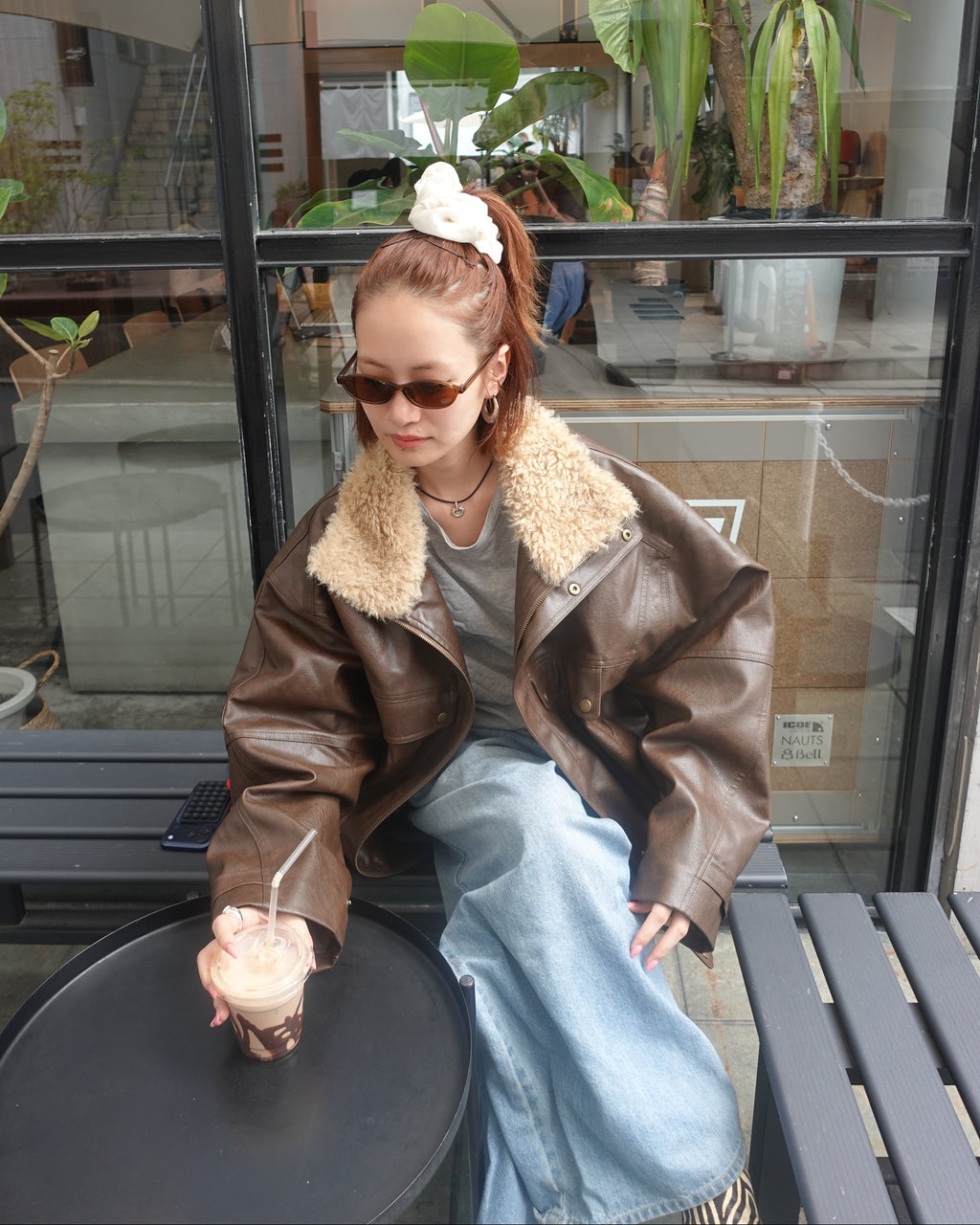 2way vintageレザーブルゾン
