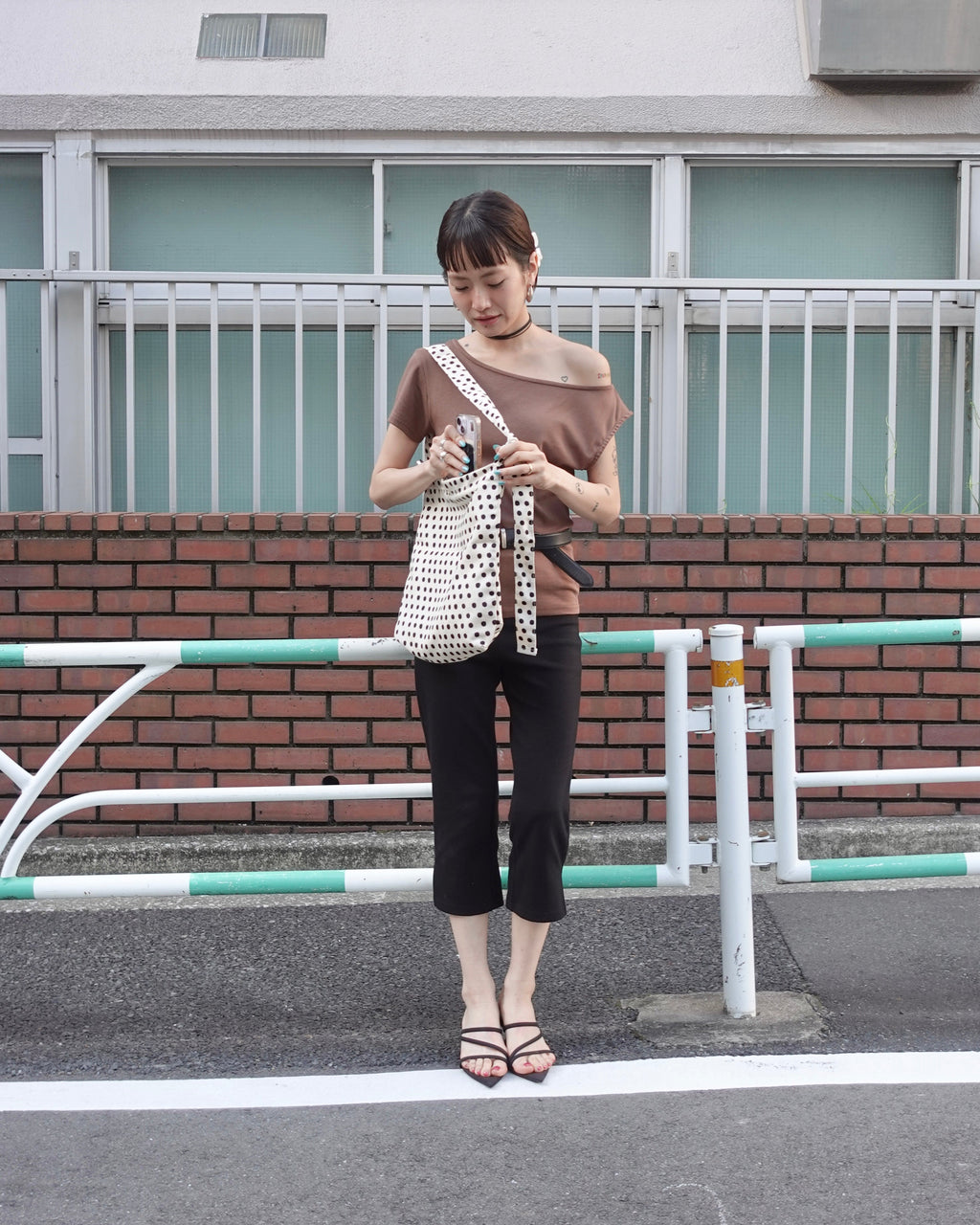 ストレッチカプリパンツ