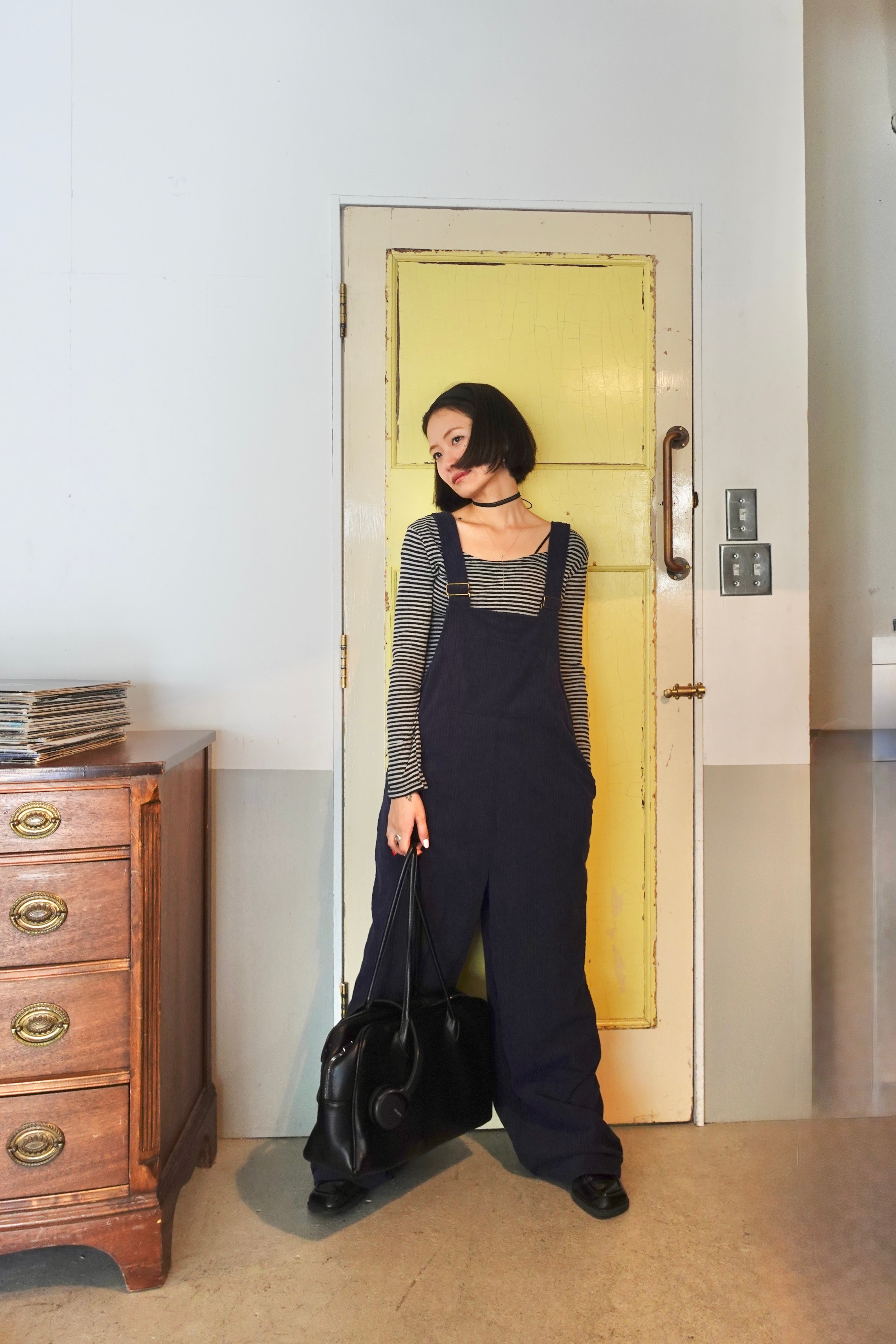 コーデュロイルーズサロペット