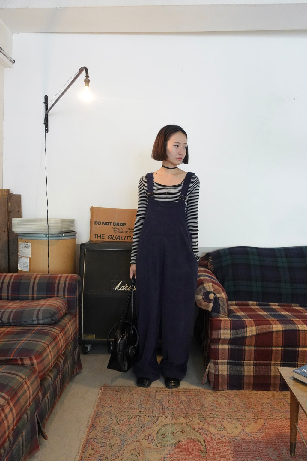 コーデュロイルーズサロペット