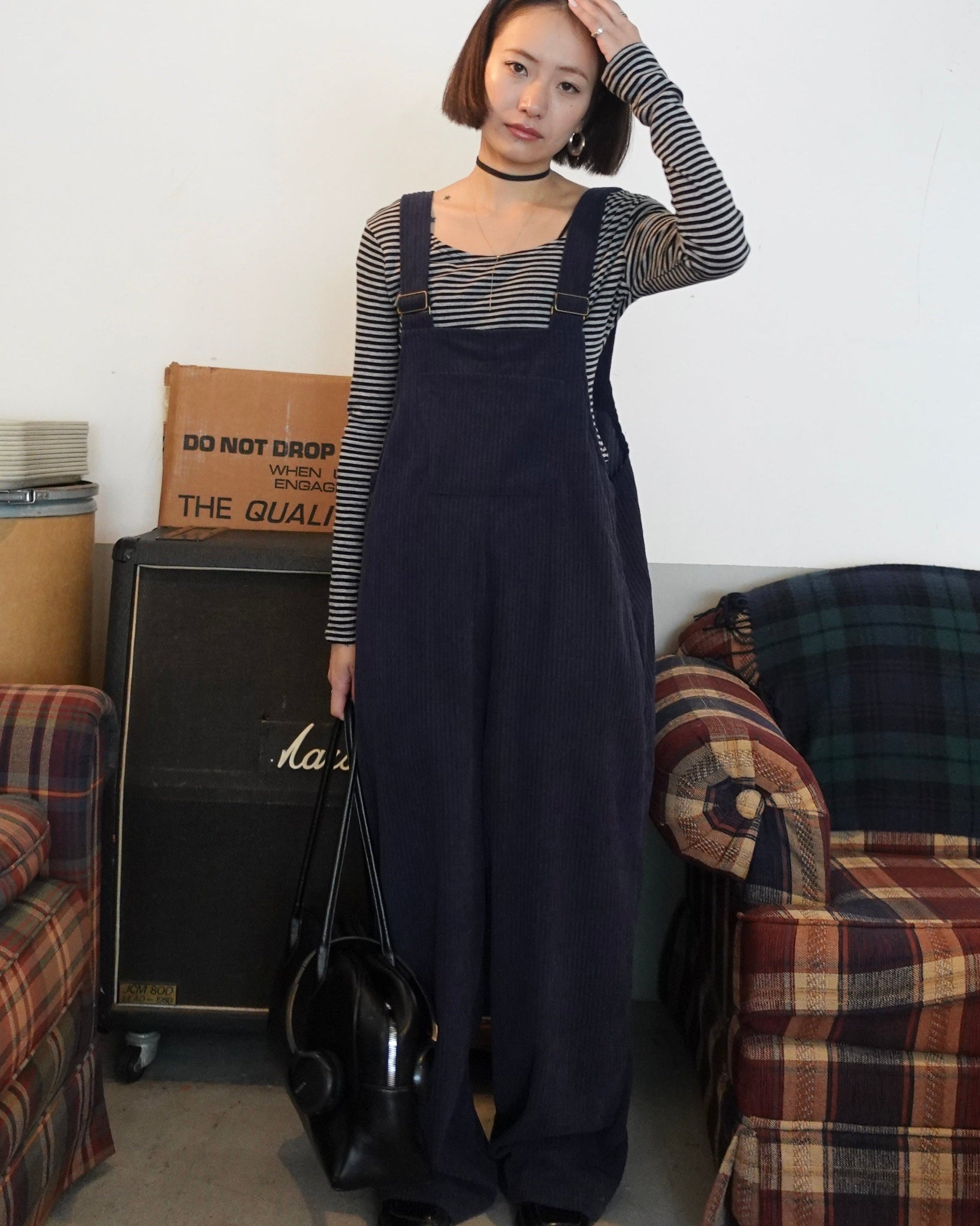 コーデュロイルーズサロペット