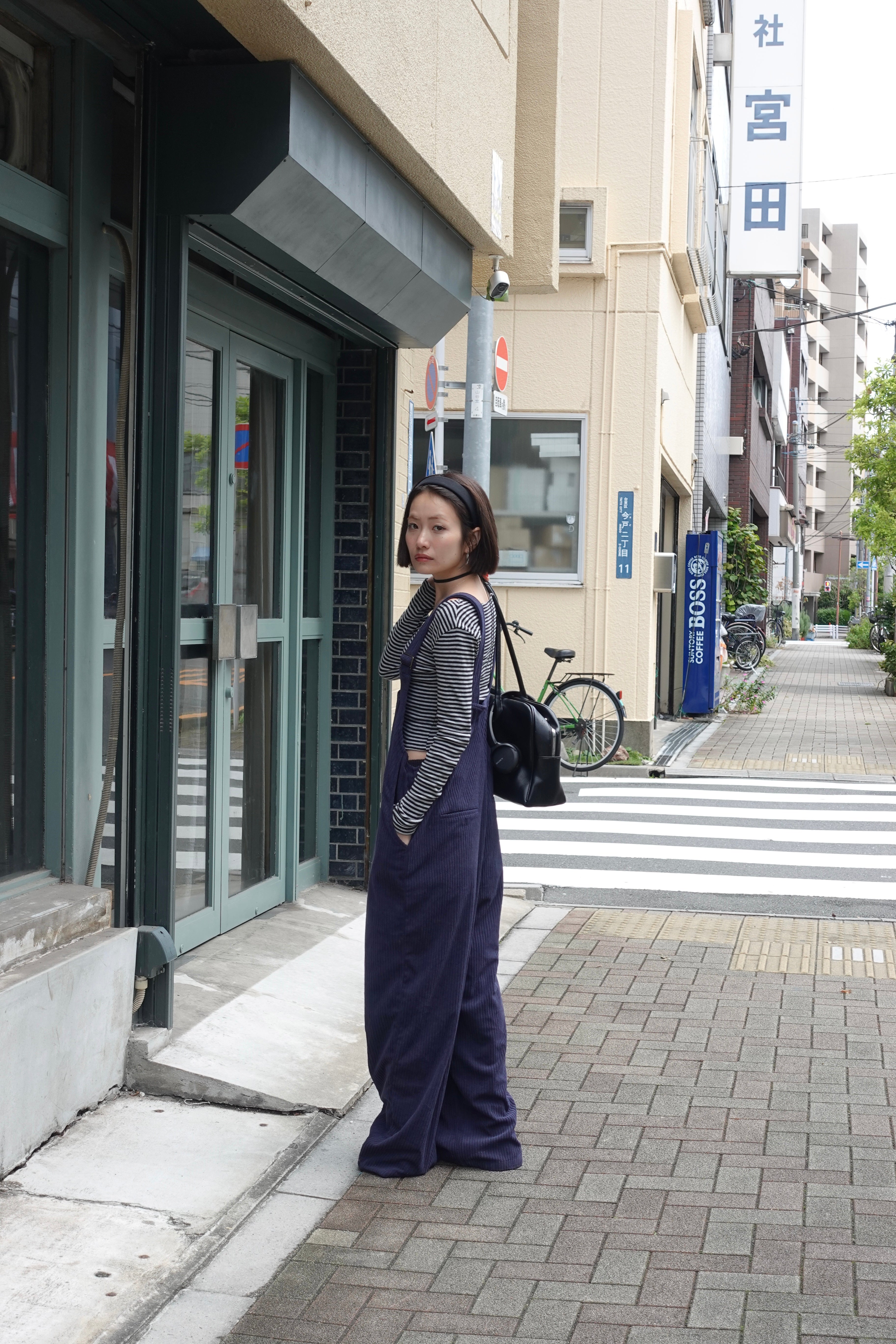 コーデュロイルーズサロペット