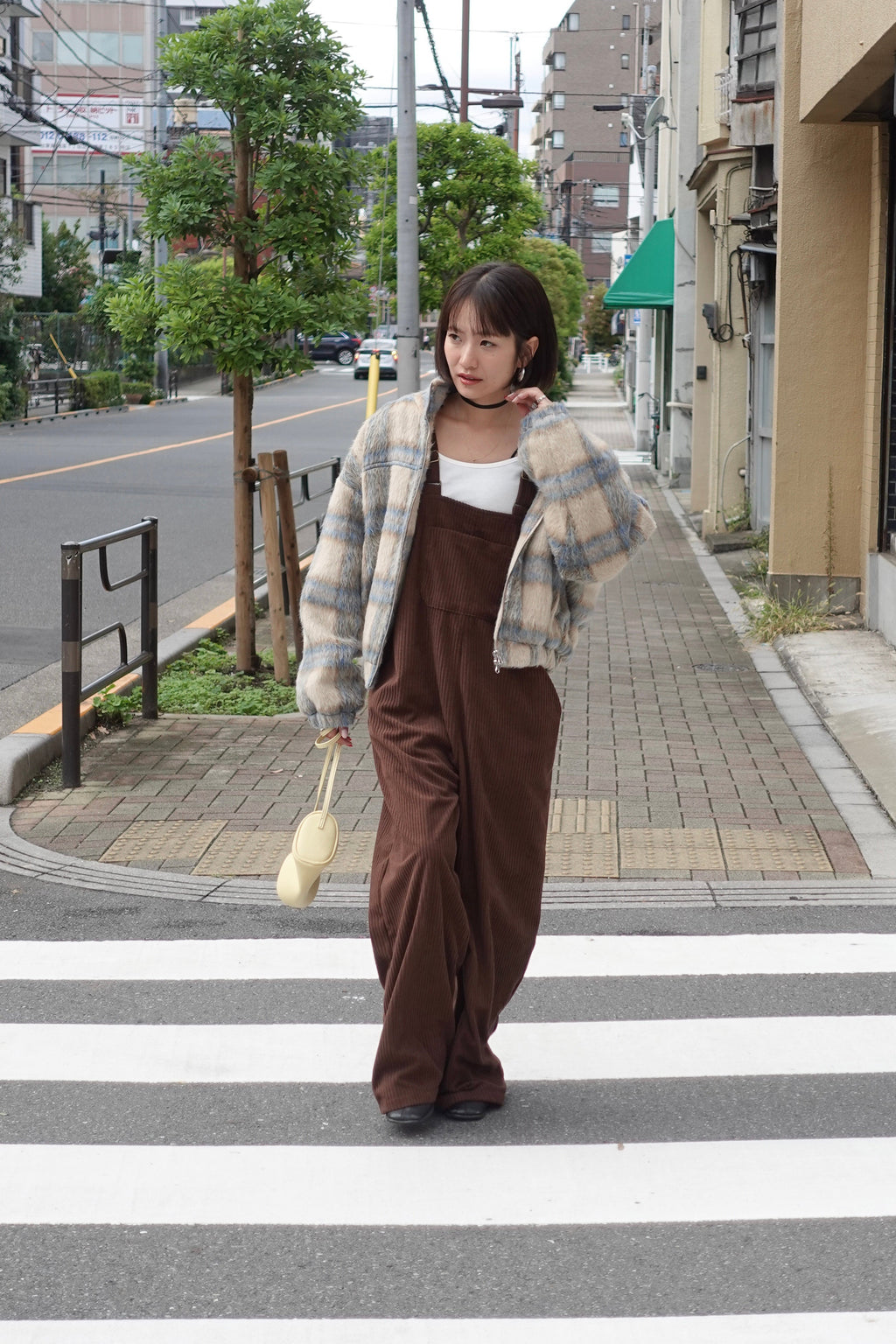 コーデュロイルーズサロペット