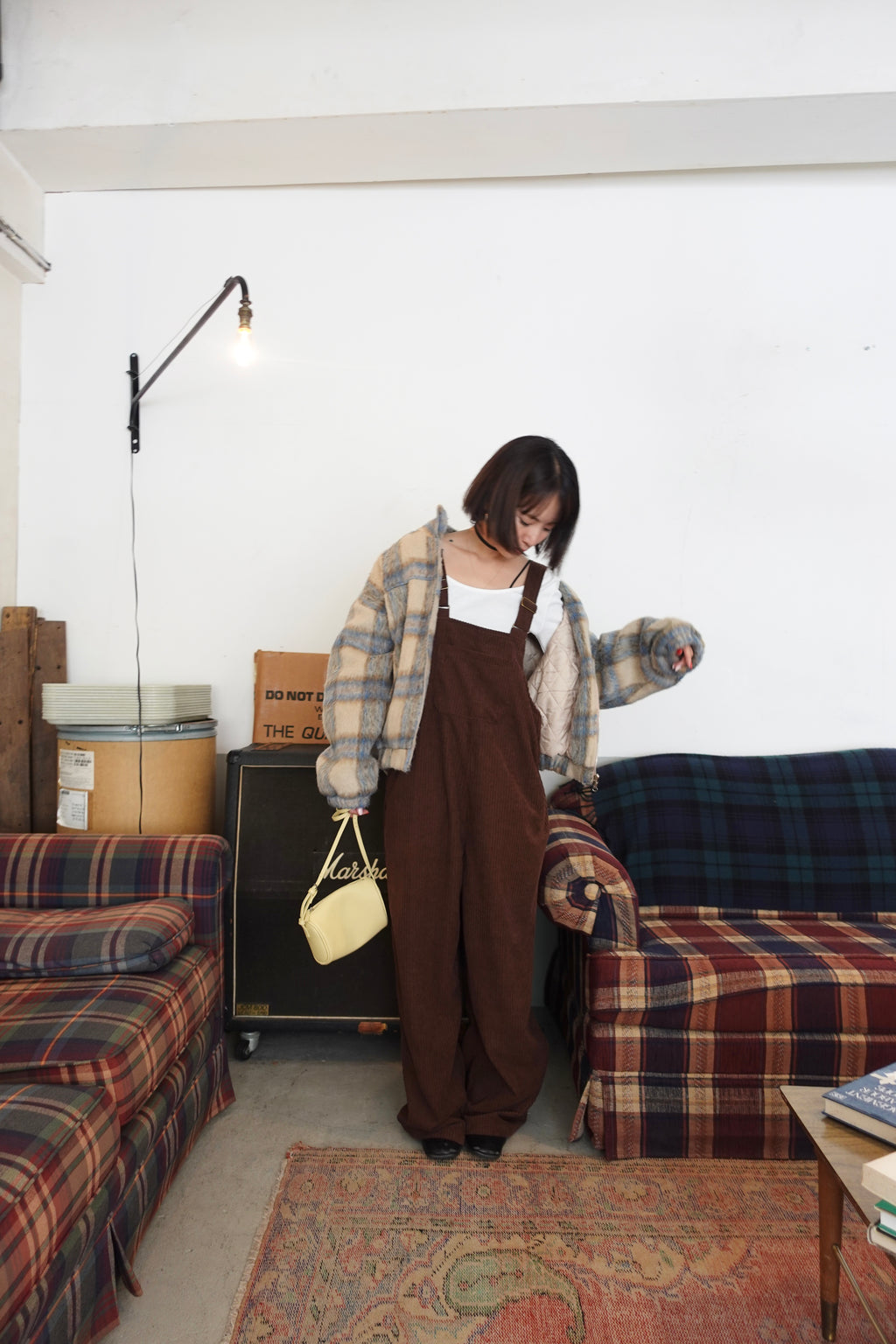 コーデュロイルーズサロペット