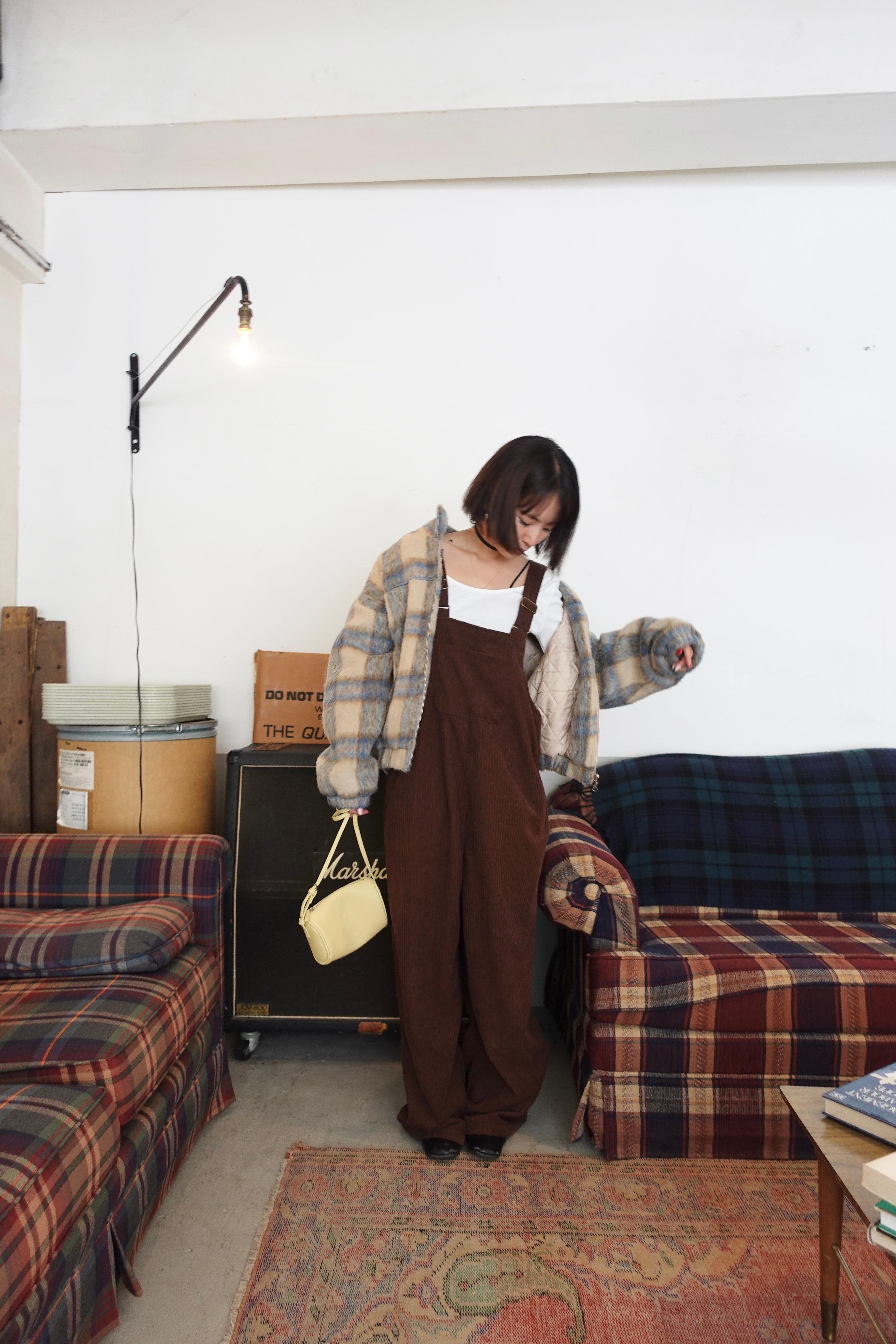 コーデュロイルーズサロペット