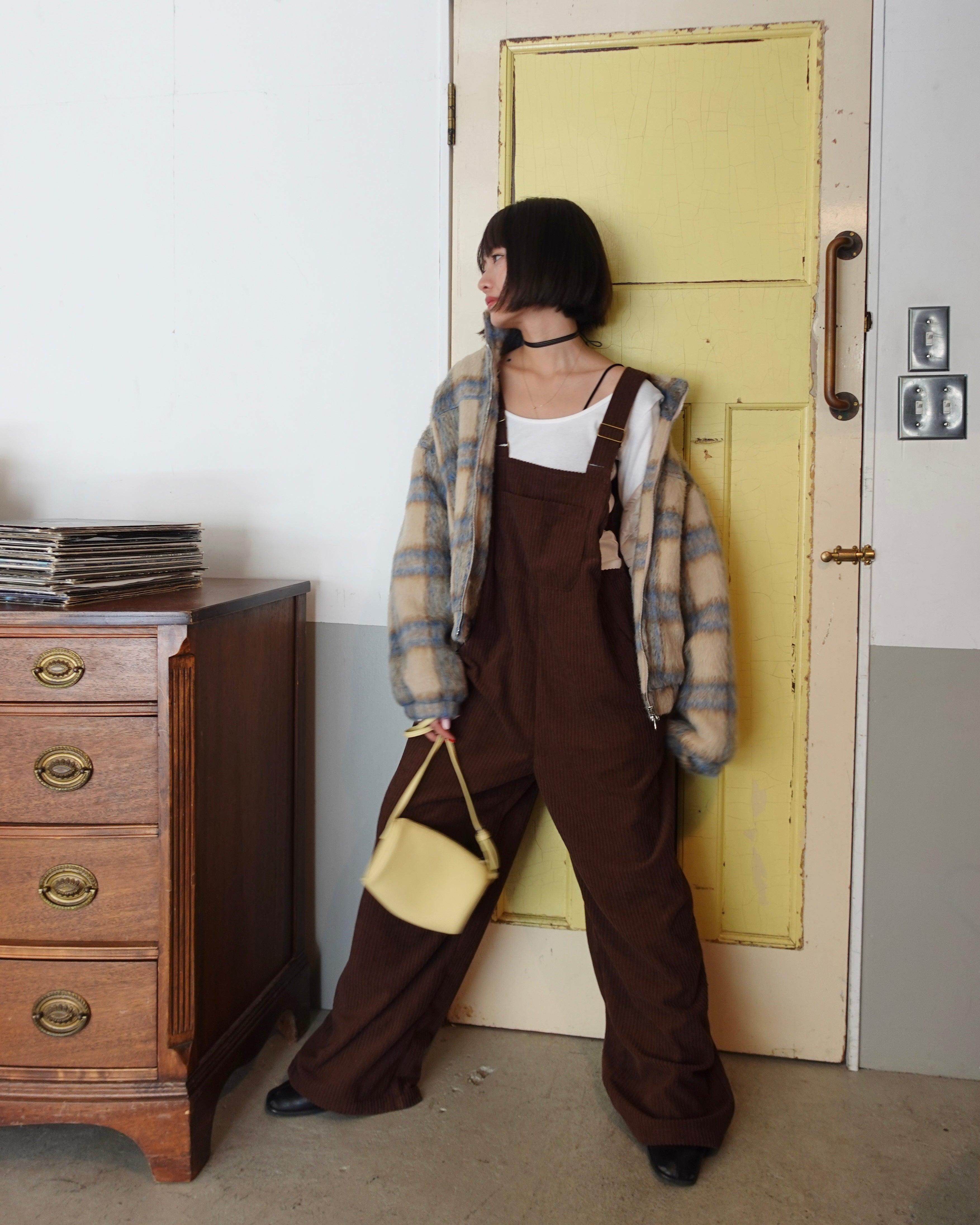 コーデュロイルーズサロペット