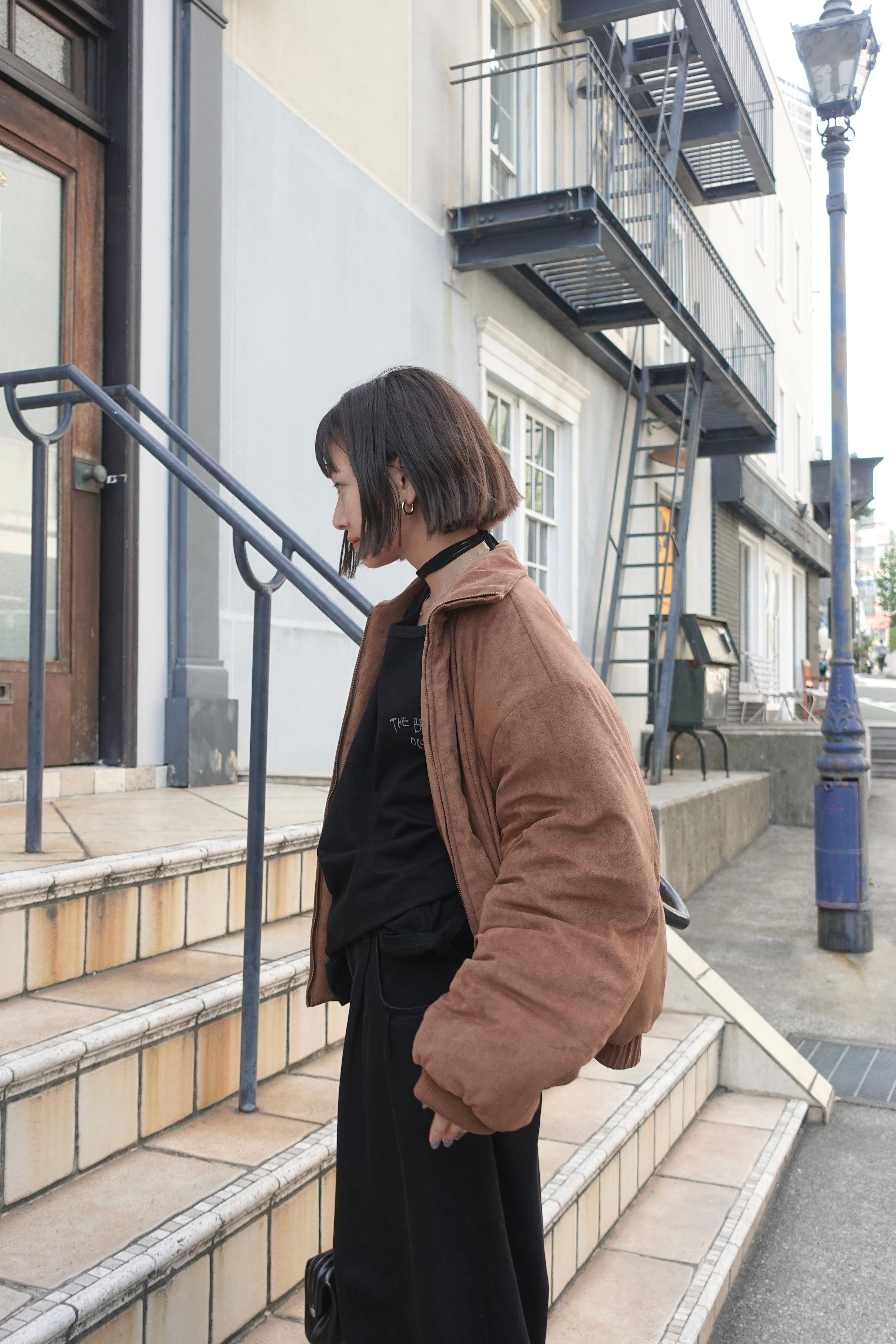 中綿スウェードブルゾン