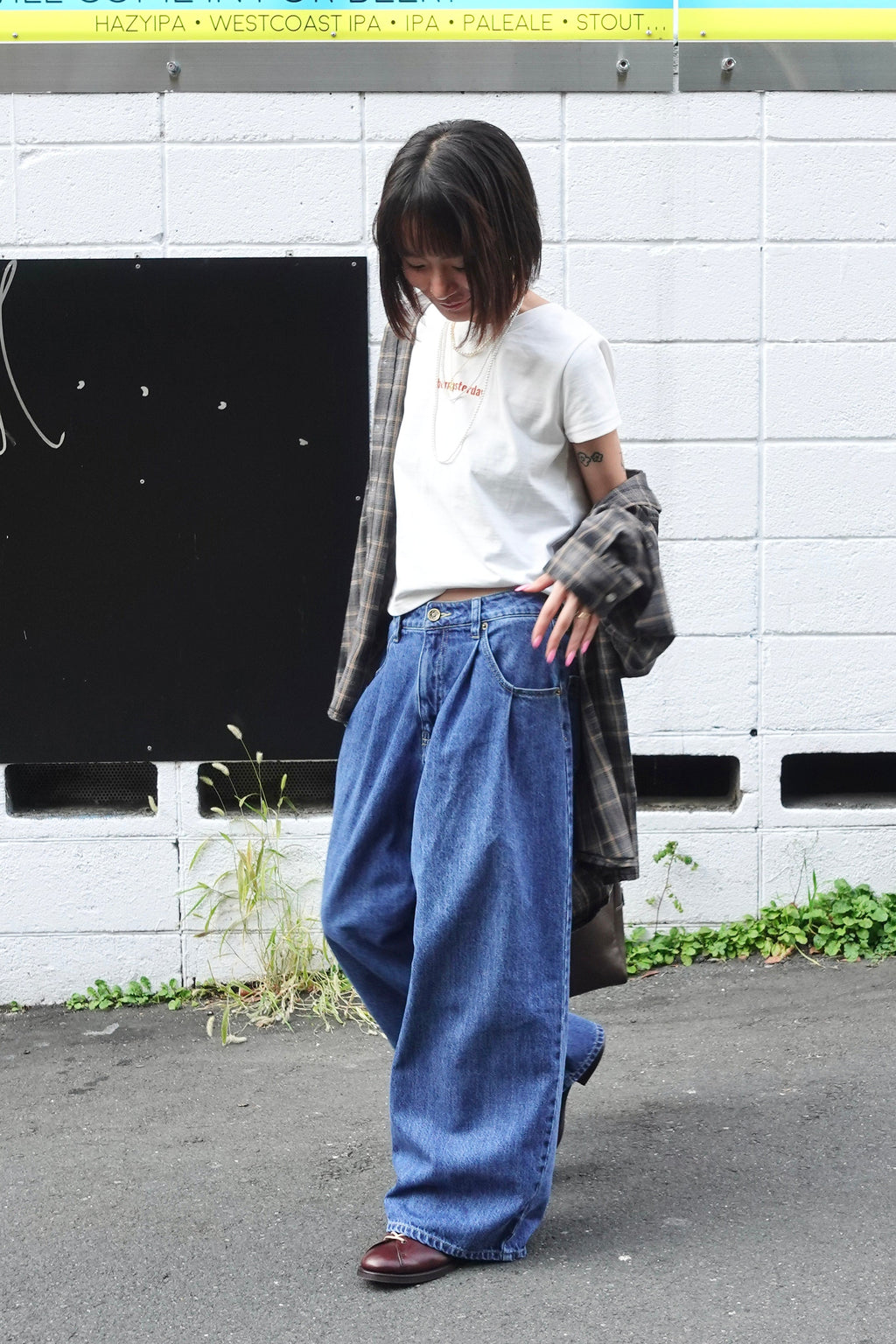 ダブルタックボーイズデニム