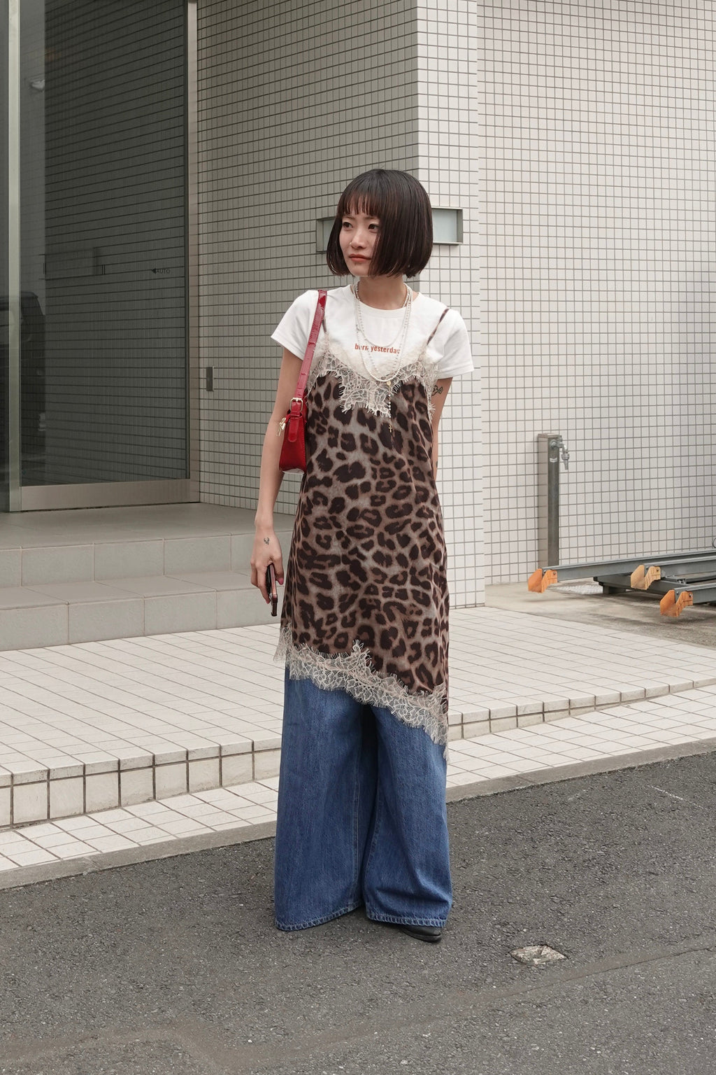 レオパードレースワンピース
