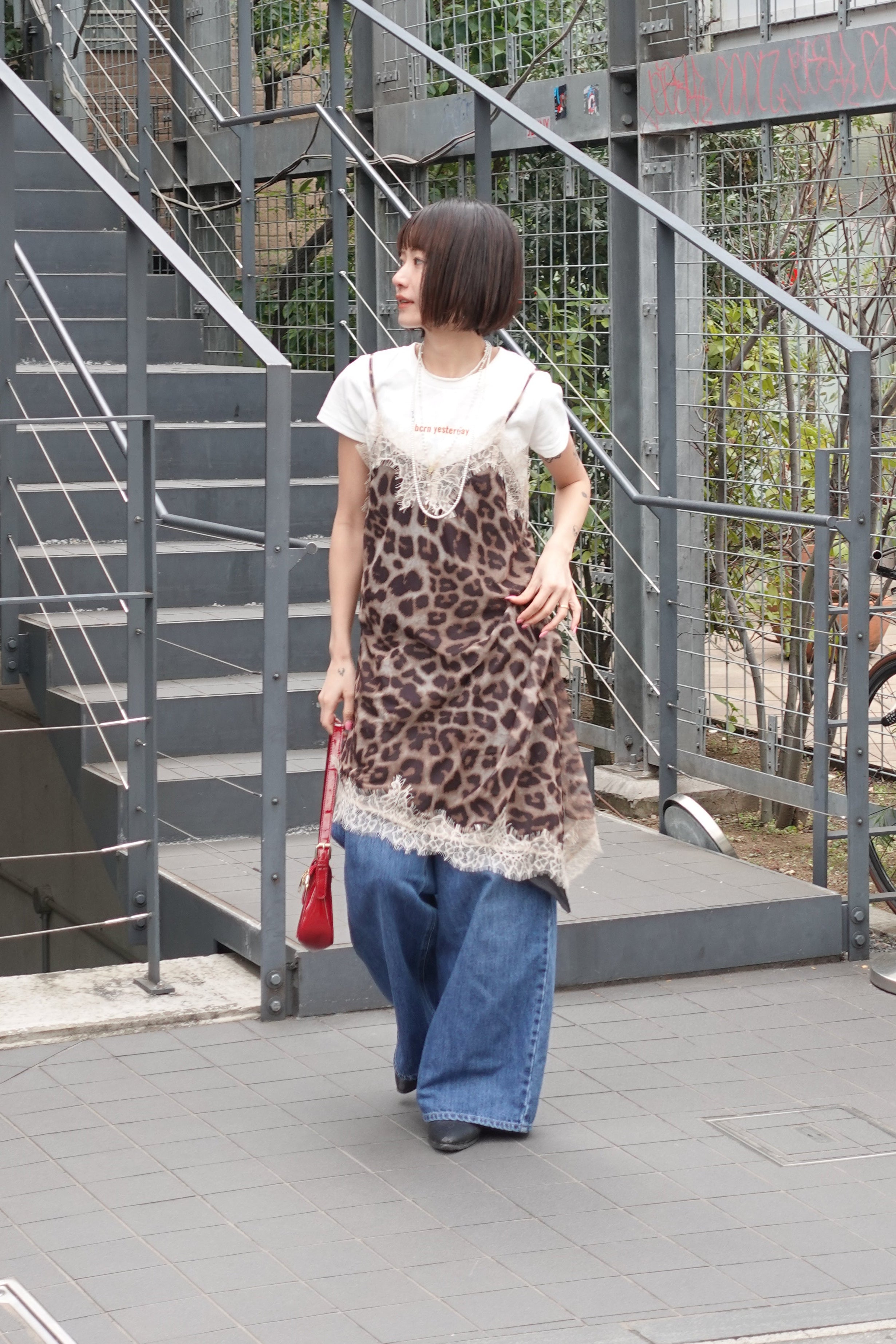 レオパードレースワンピース