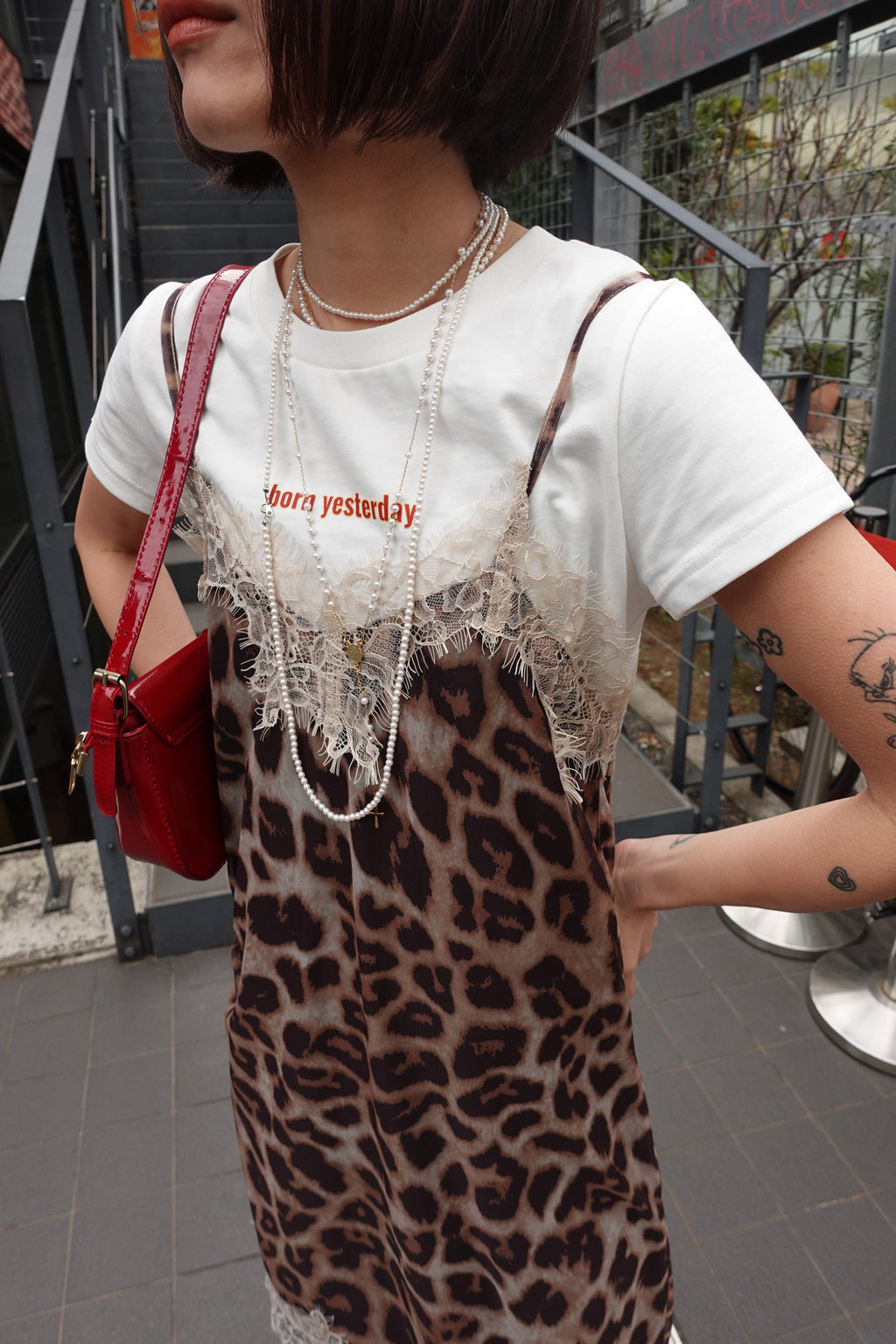レオパードレースワンピース
