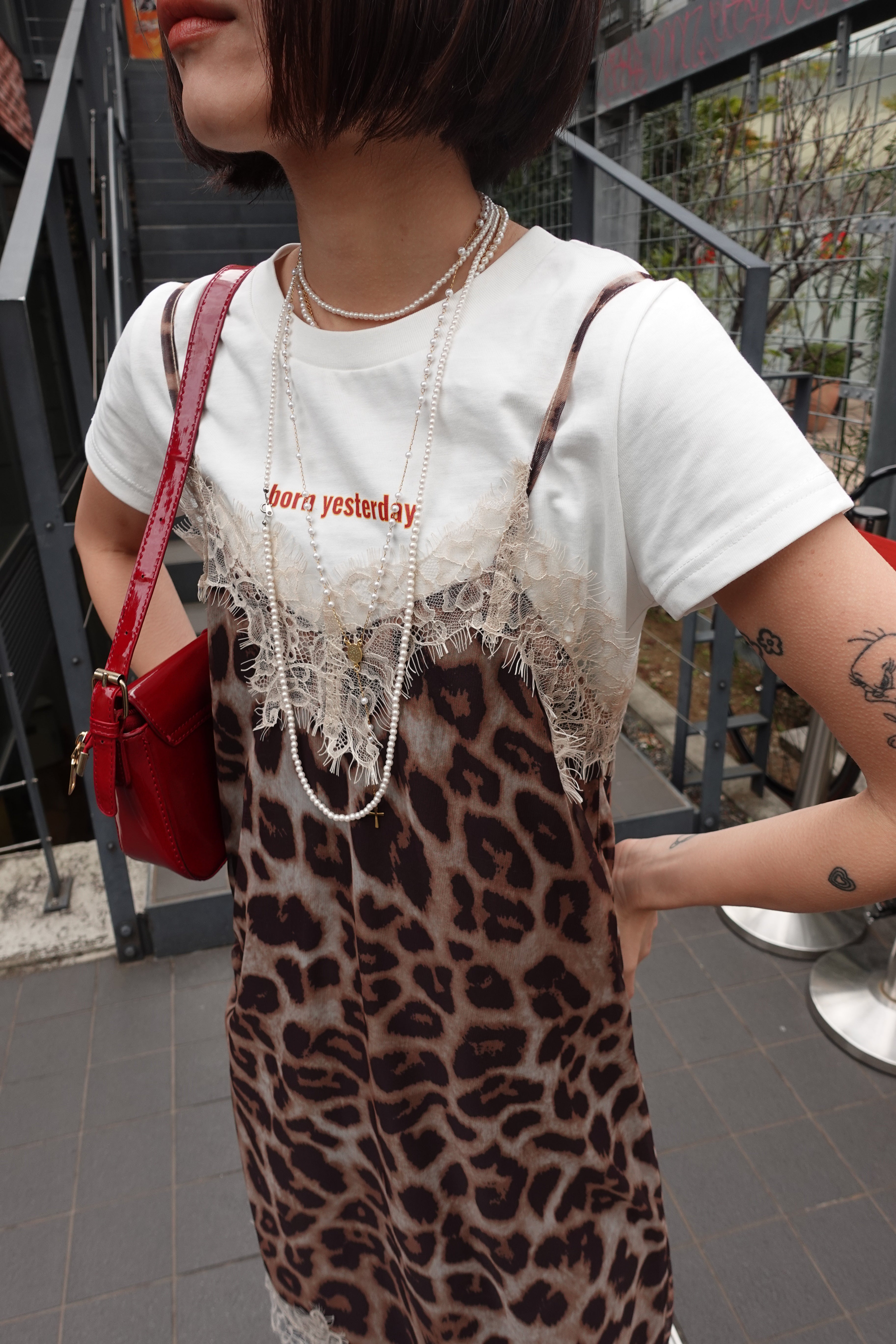 レオパードレースワンピース