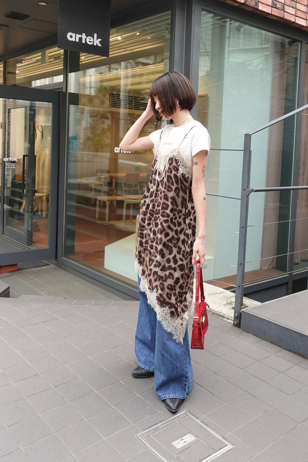 レオパードレースワンピース