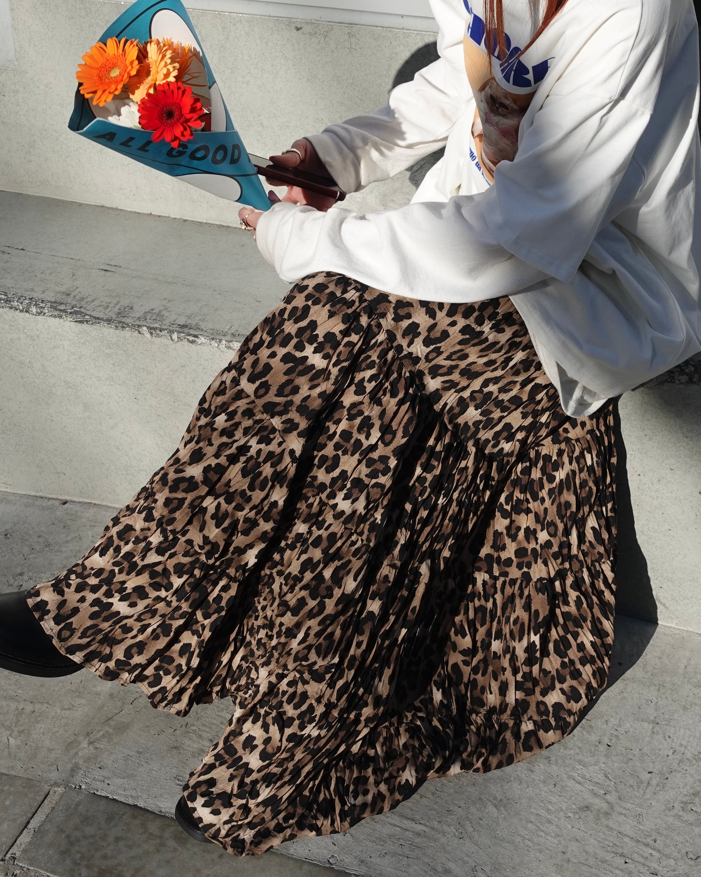 レオパードボリュームスカート