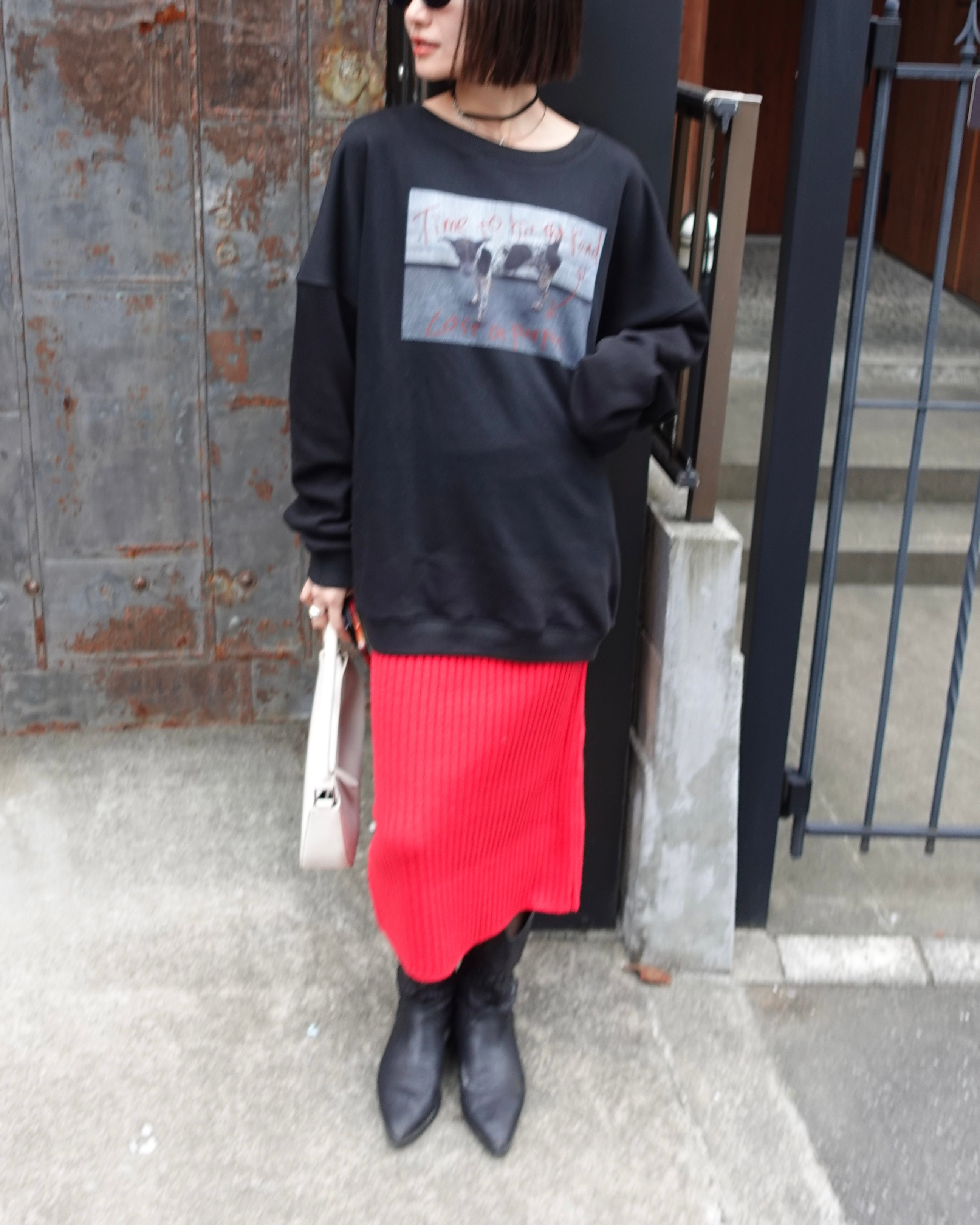 フォトプリントルーズスウェット